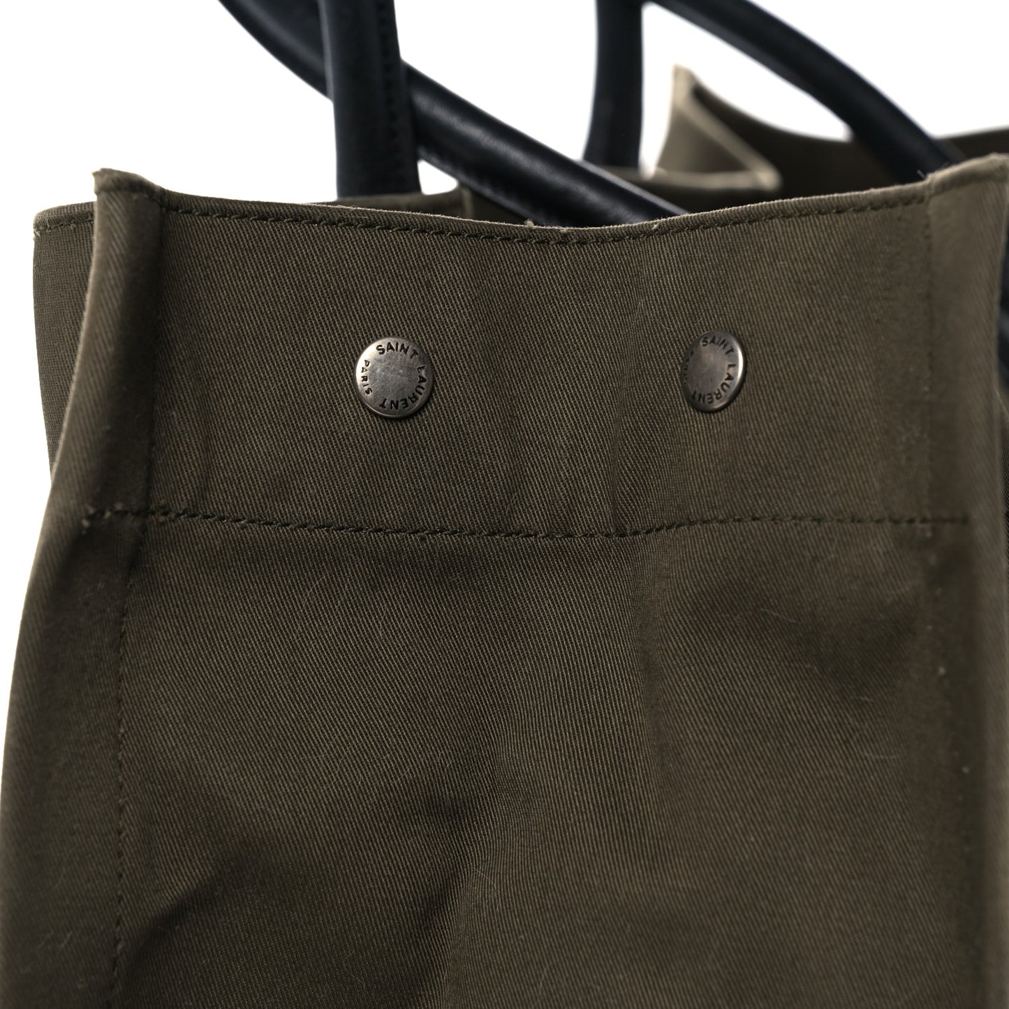 Linen Calfskin Rive Gauche Tote Khaki