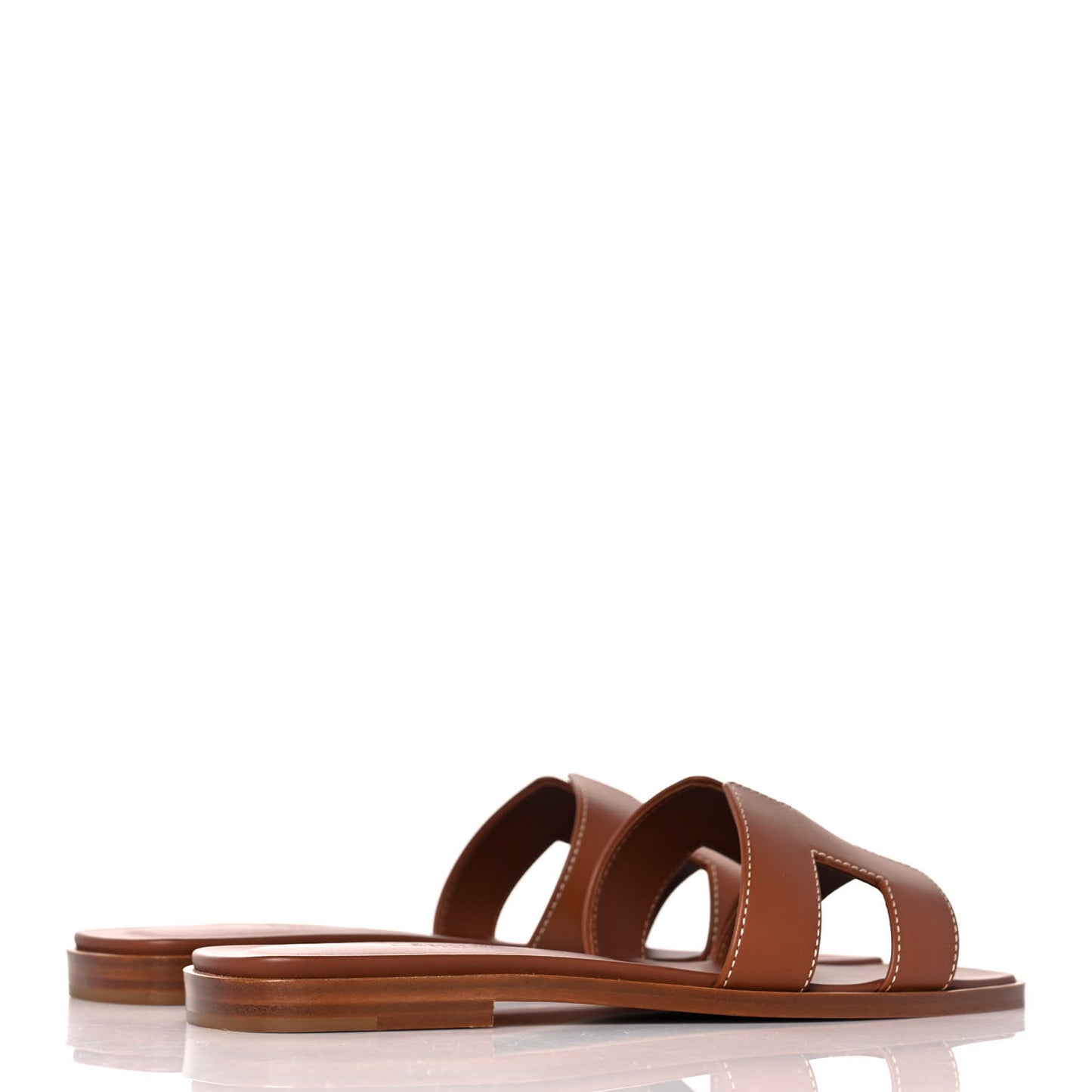 Box Calfskin Oran Sandals 36 Gold