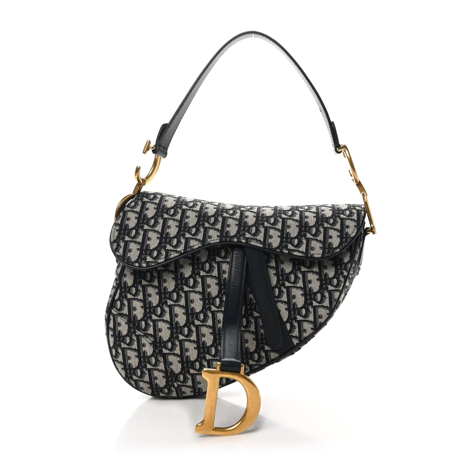 Christian Dior Oblique Saddle Bag Blue 1 of 10