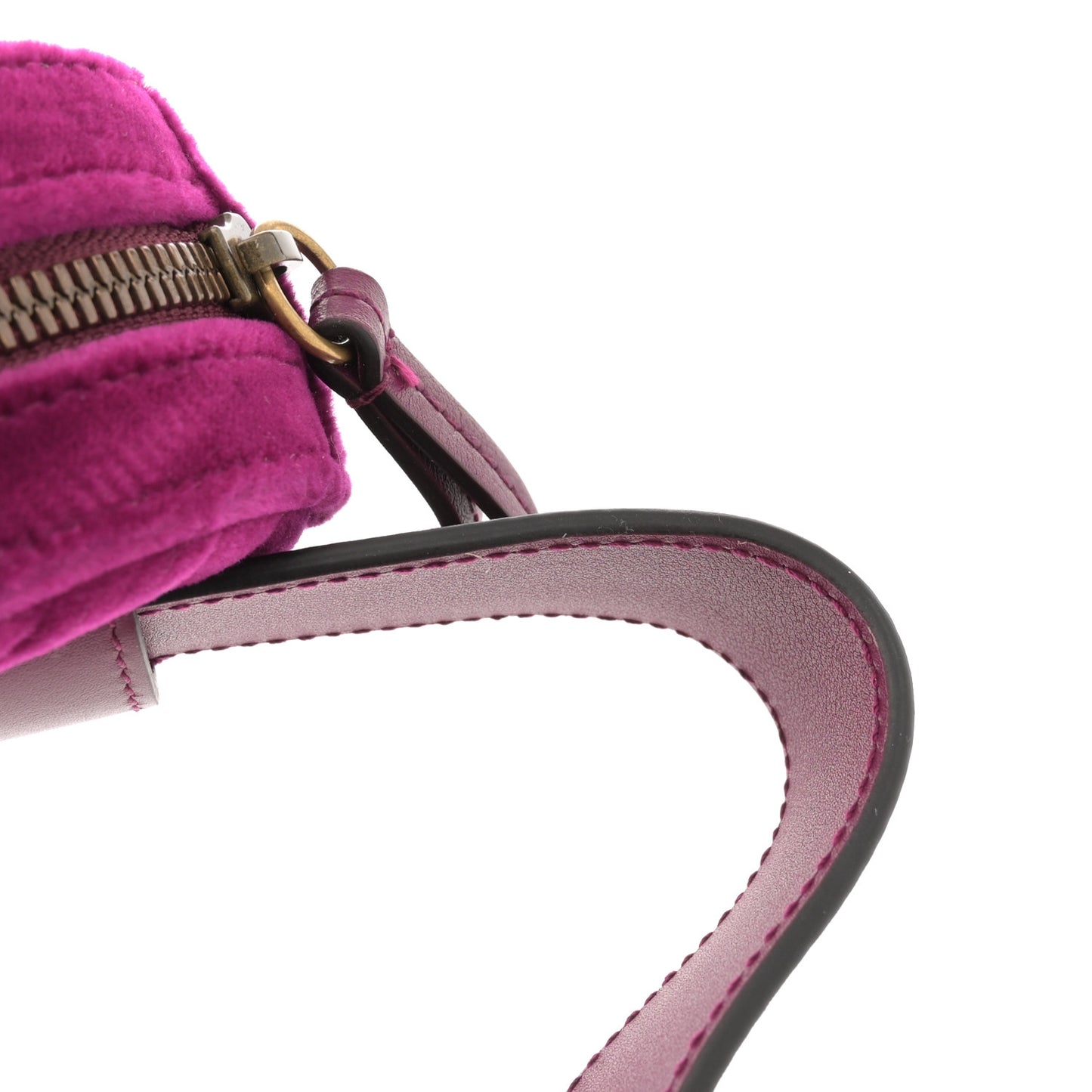 Velvet Matelasse GG Marmont Belt Bag 85 34 Fuchsia Violet Cyclamen
