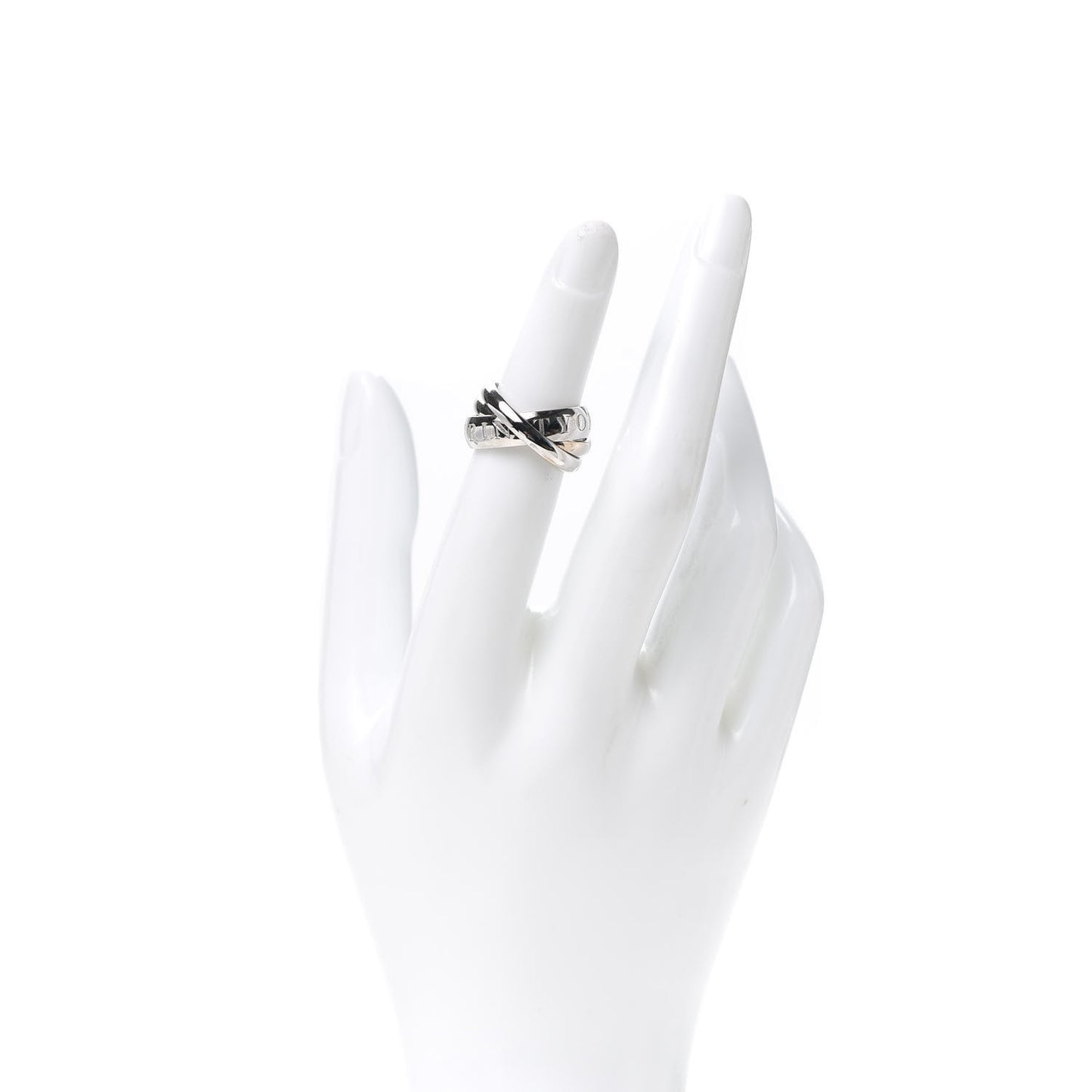 18K White Gold Amour Trinity Ring 50 5.25