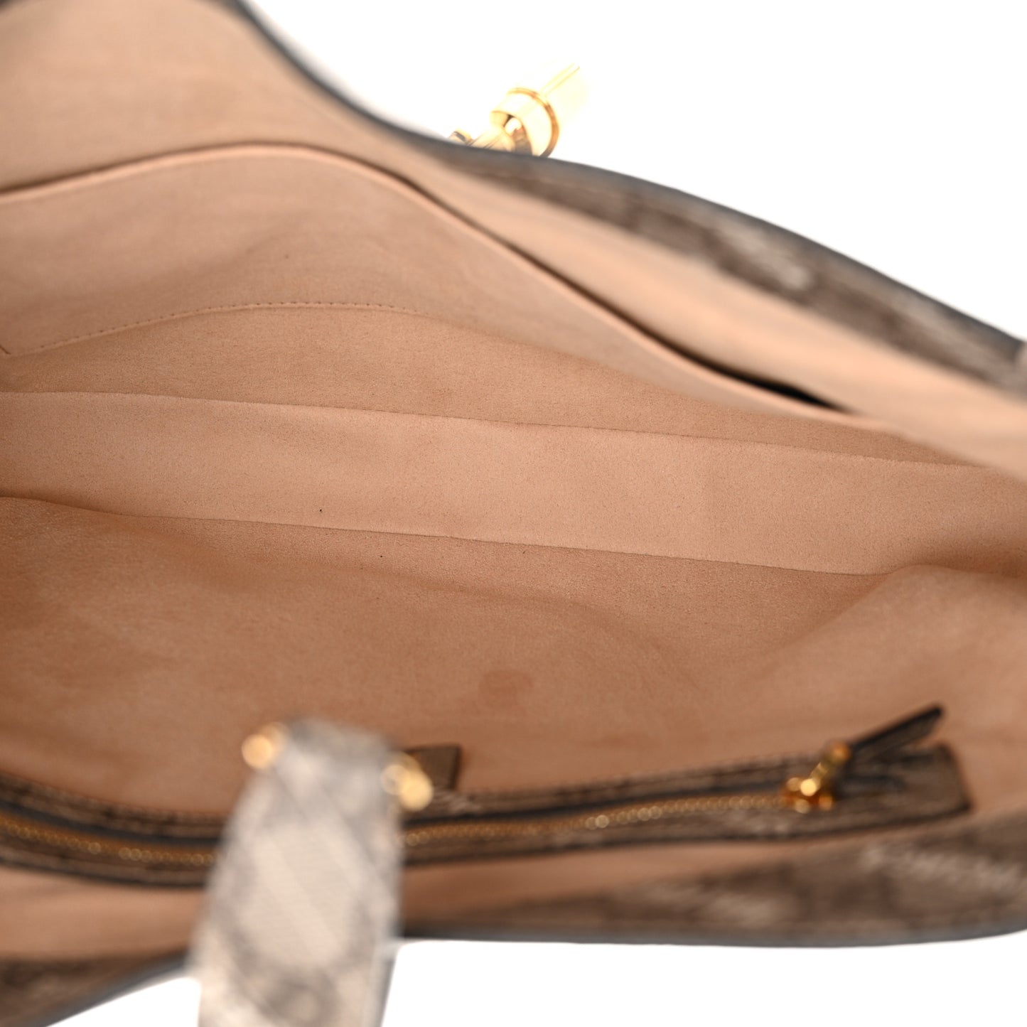 X BALENCIAGA GG Supreme Monogram Logo Print Medium Jackie 1961 Hobo Beige Ebony