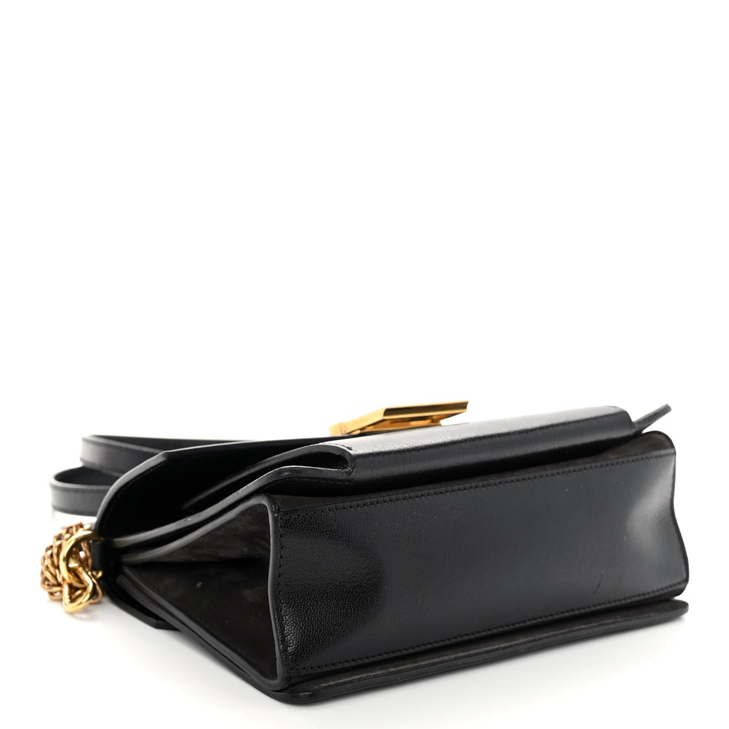 Goatskin Suede Mini GV3 Shoulder Bag Black