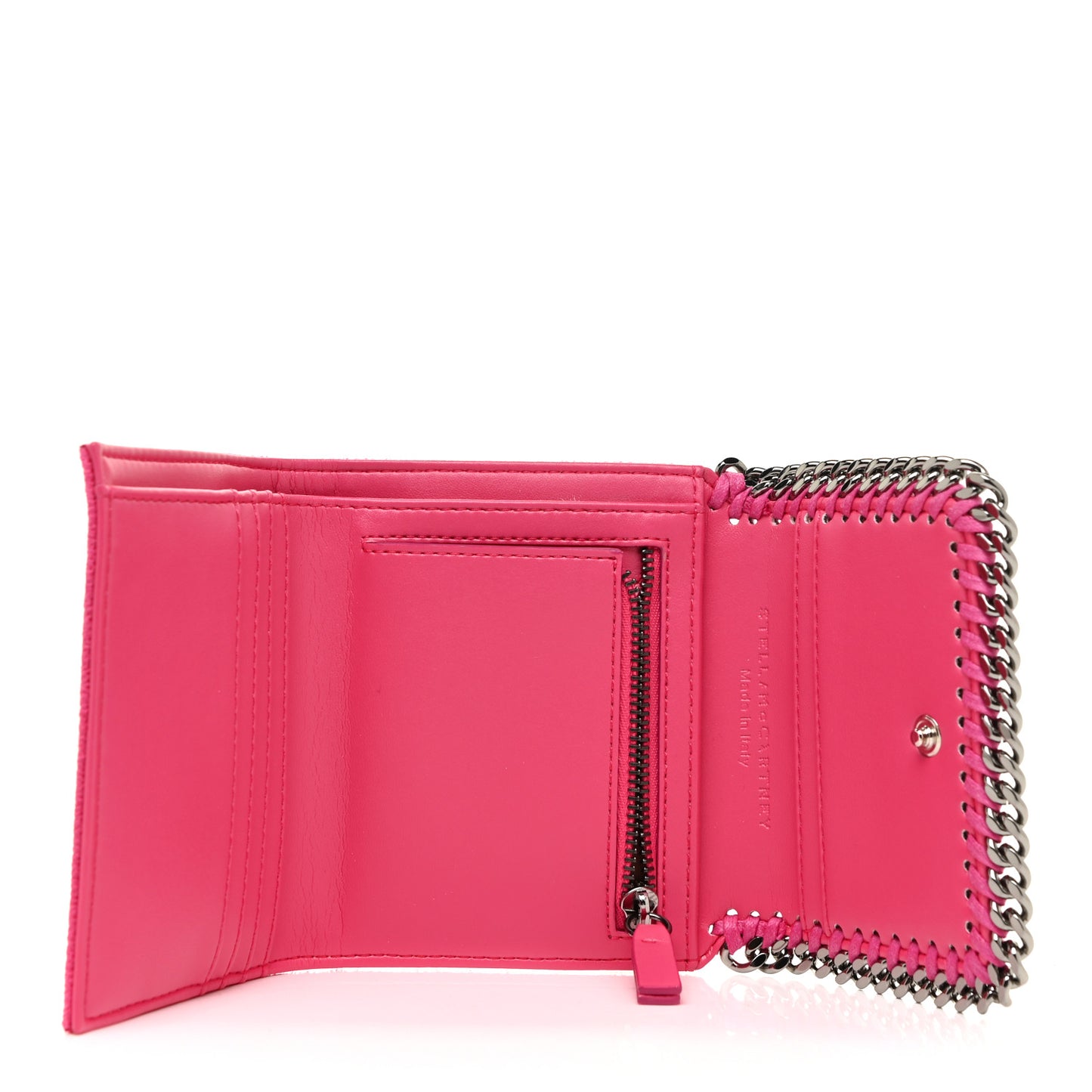 Shaggy Deer Small Falabella Flap Wallet Hot Pink