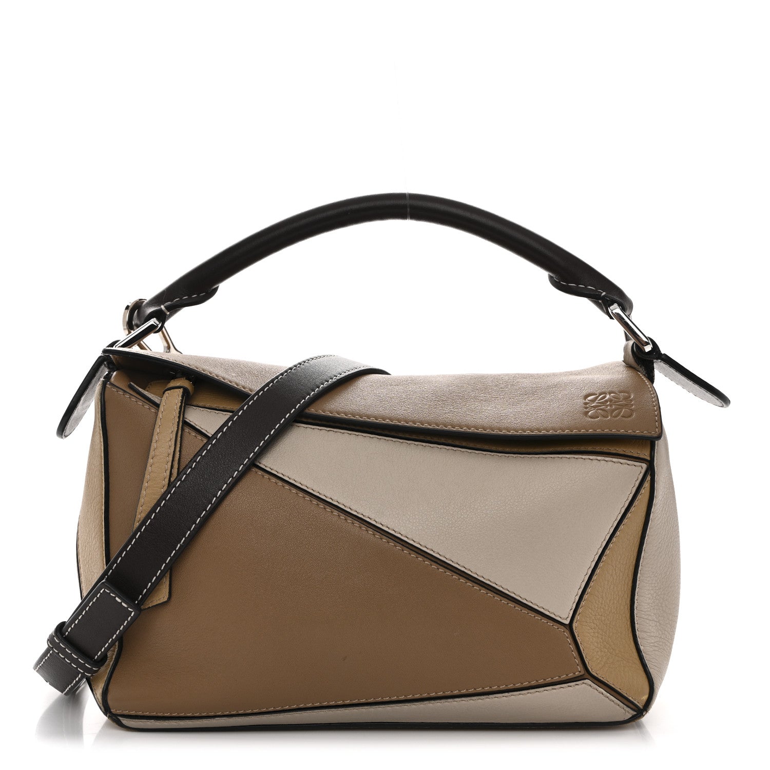 Loewe Calfskin Small Puzzle Bag Mocca Multicolor 1872479