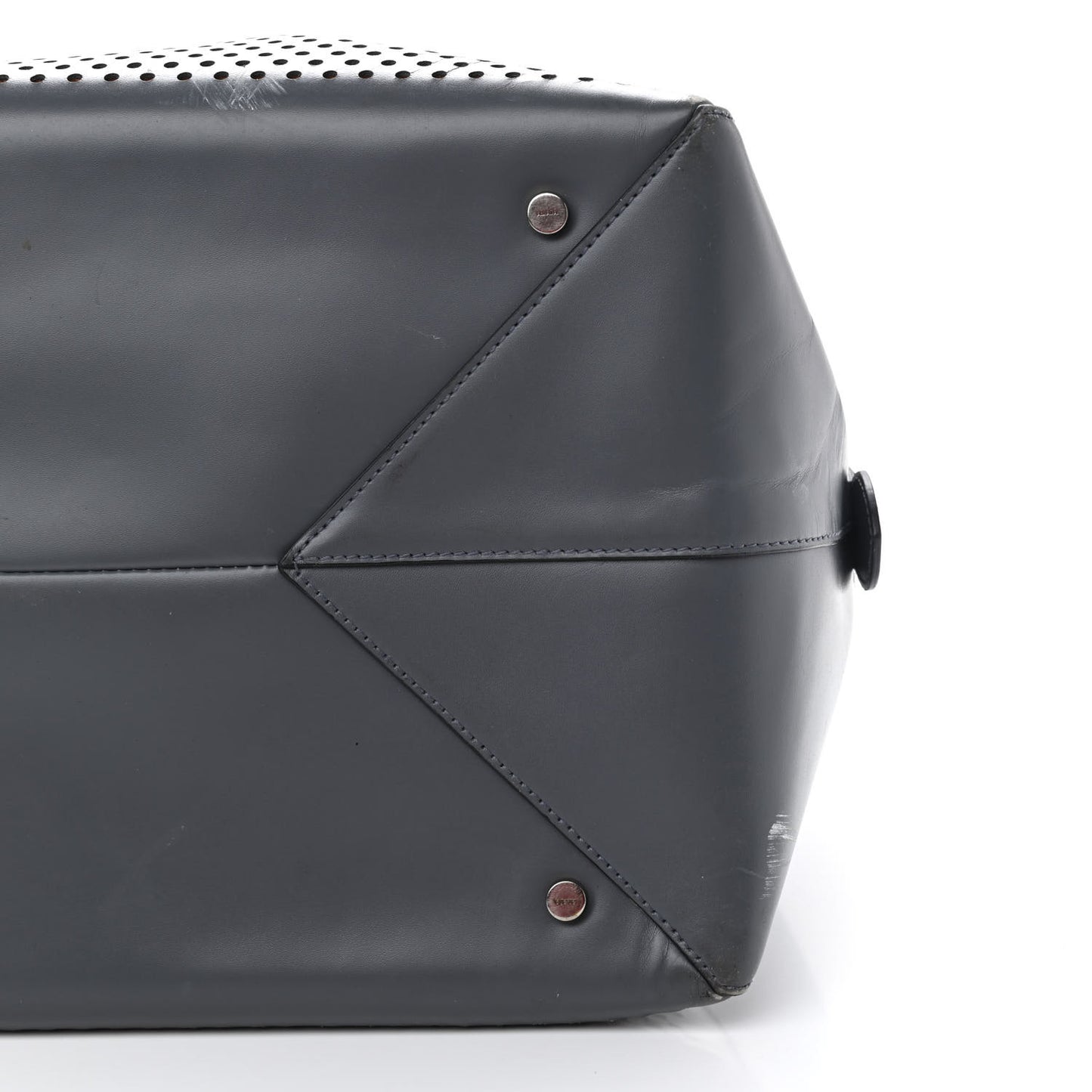 Calfskin Lux Laser Cut Tote Anthracite