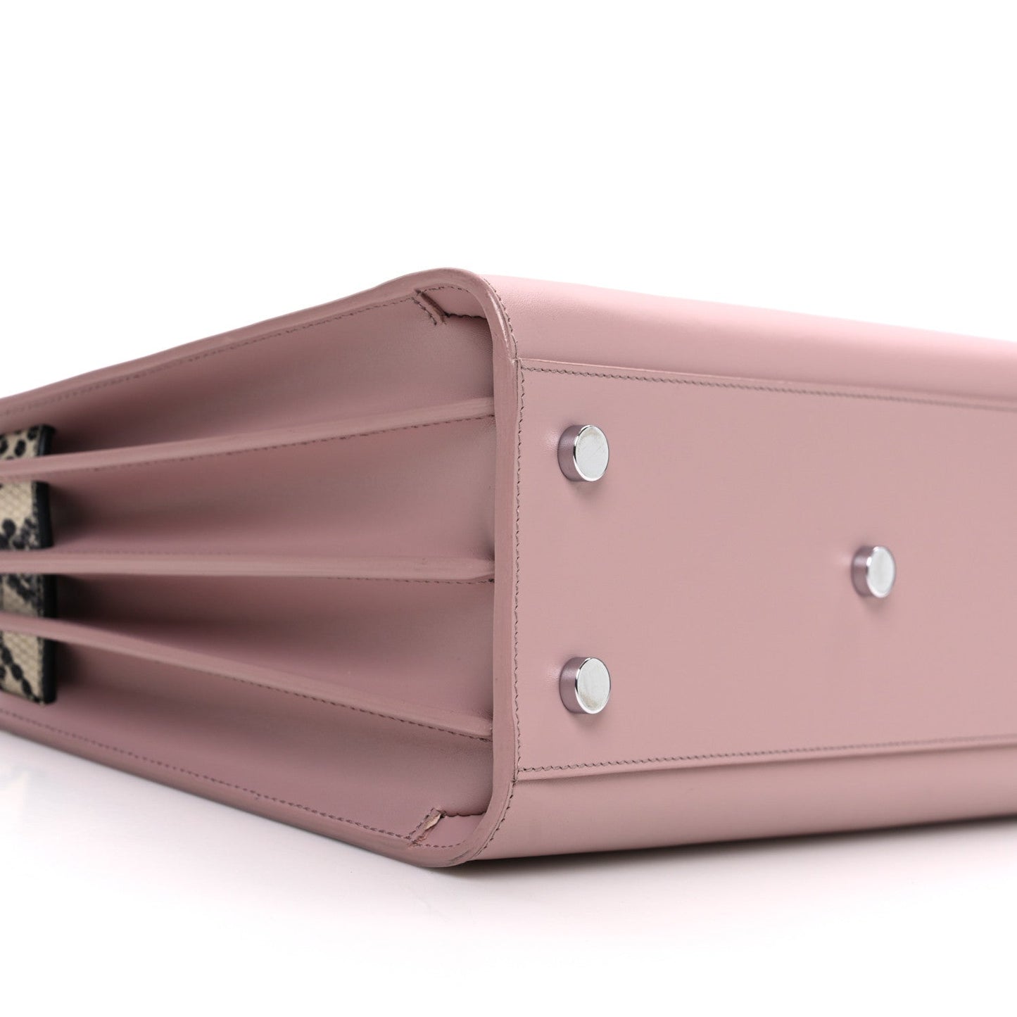 Calfskin Embossed Python Baby Sac De Jour Powder Pink