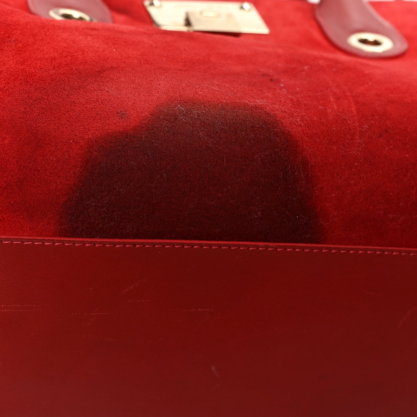 Suede Riley Tote Red