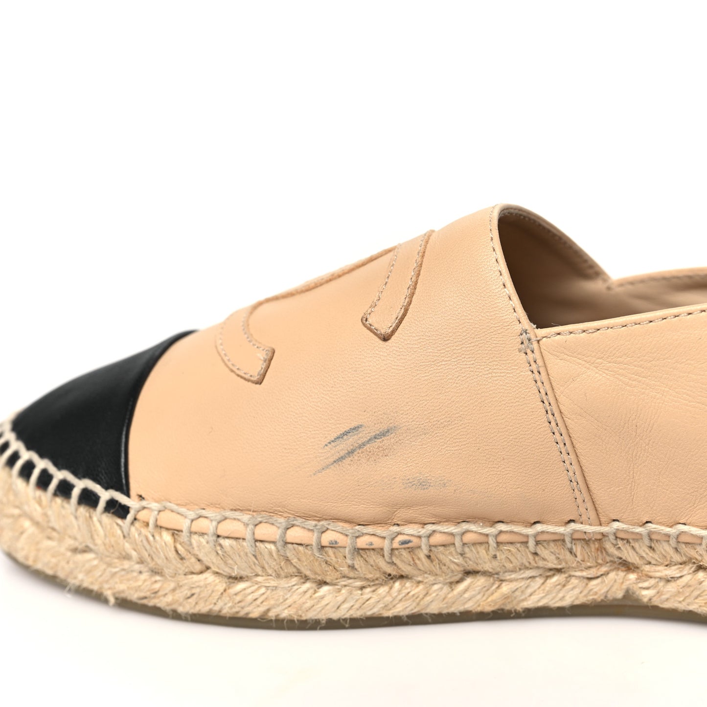 Lambskin CC Espadrilles 39 Beige Black