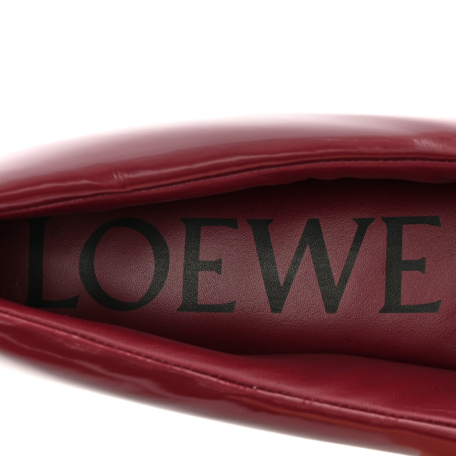 Loewe Puffy Lambskin Padded Bow Ballerina Flats 39 Raspberry 7 of 9