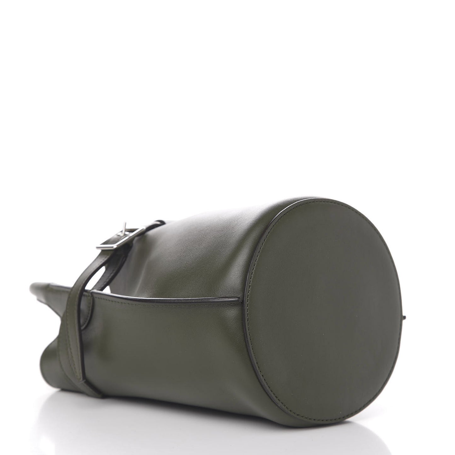 Smooth Calfskin Nano Big Bag Bucket Army Green