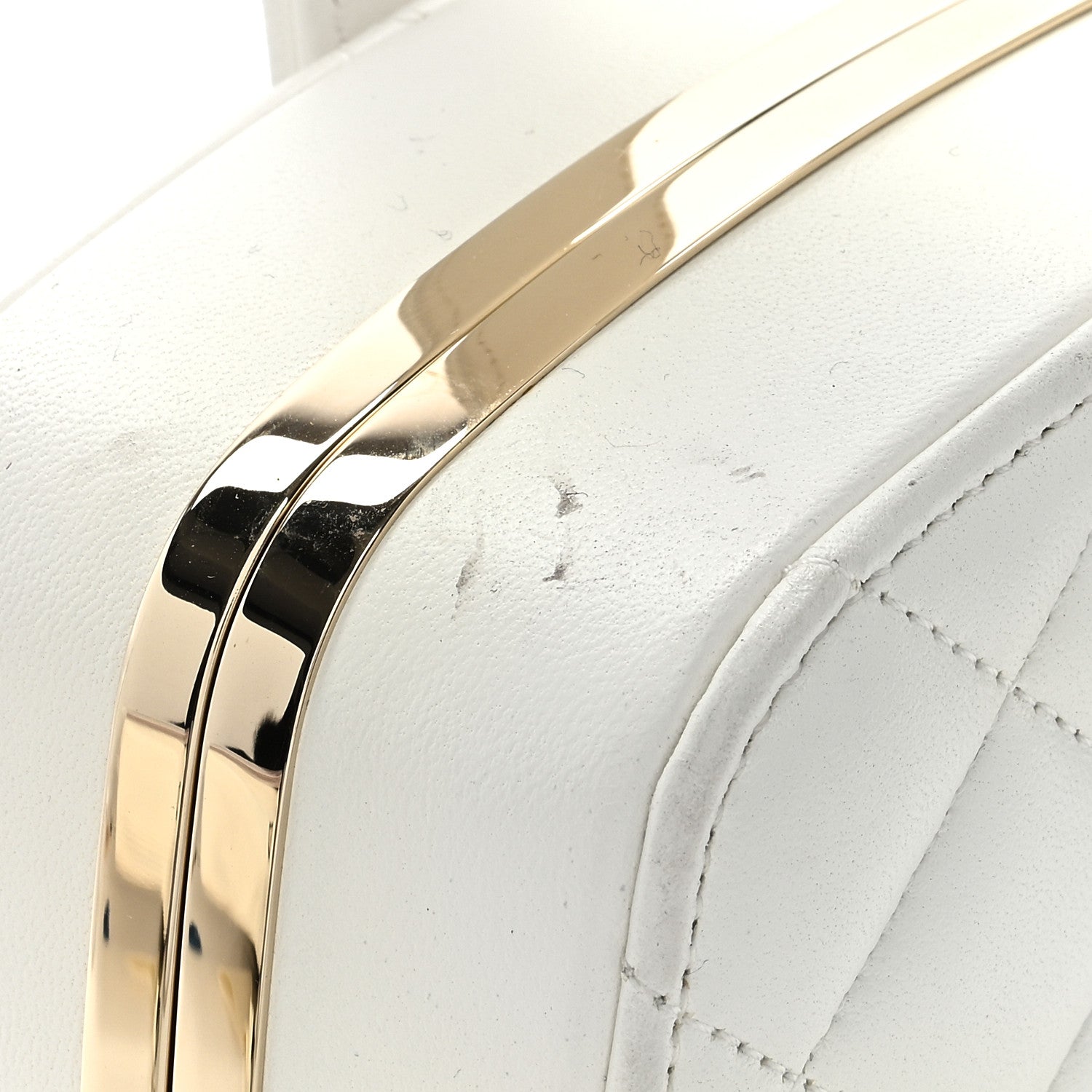 Chanel Lambskin Minaudiere Vanity With Handle White 11 of 11