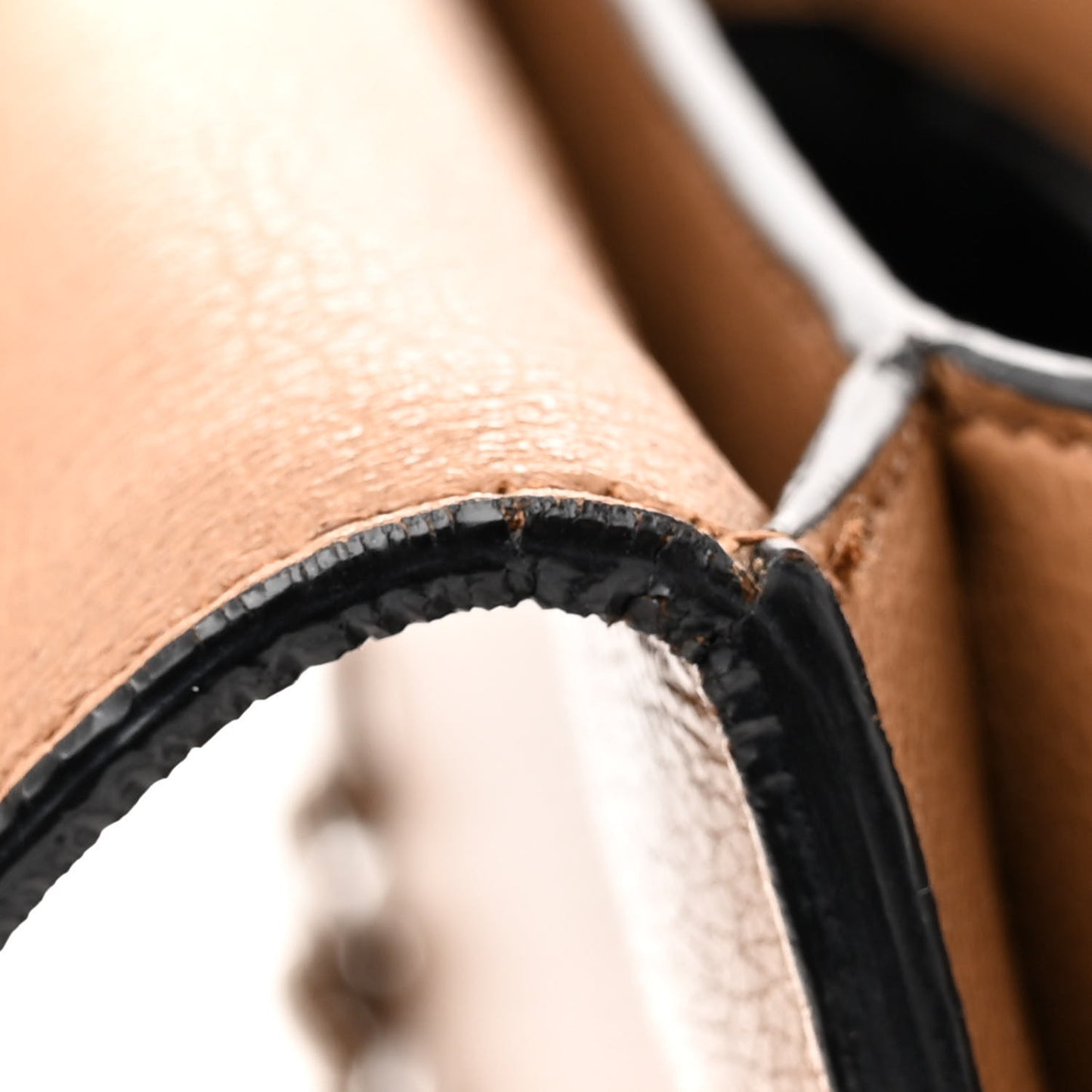Glace Calfskin Arcade Crossbody Bag Caramel