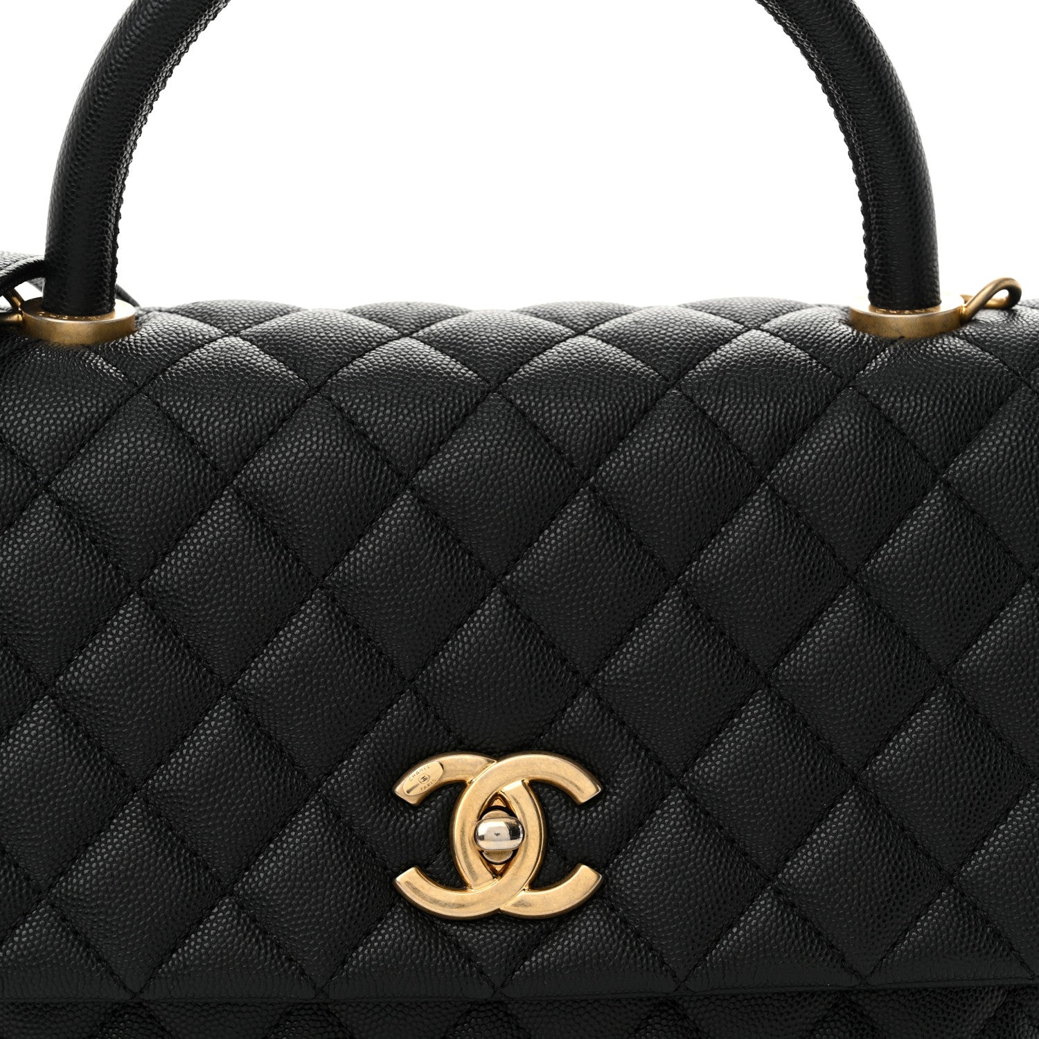 Chanel Caviar Quilted Small Coco Handle Flap Black 8 of 11
