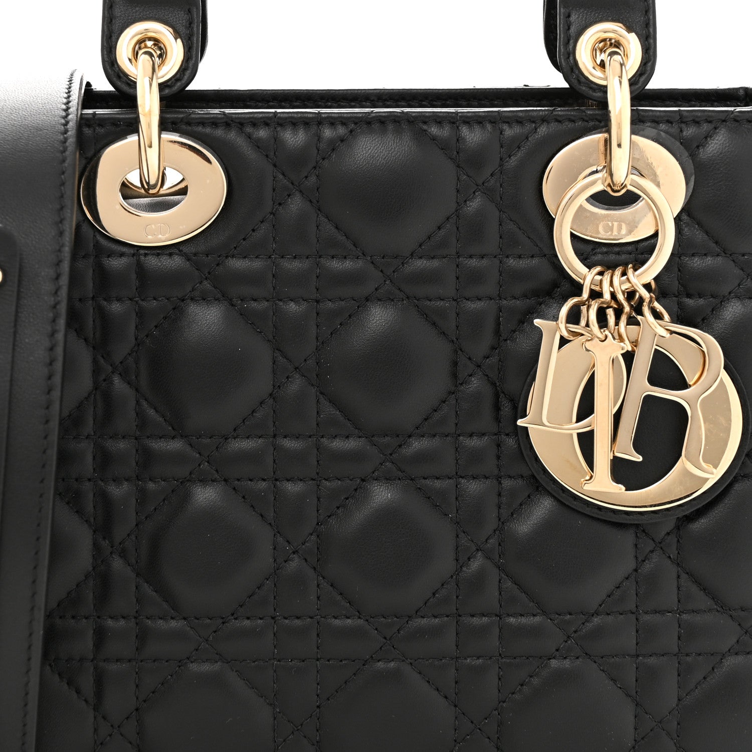 Christian Dior Lambskin Cannage Small My ABCDior Lady Dior Black 7 of 10