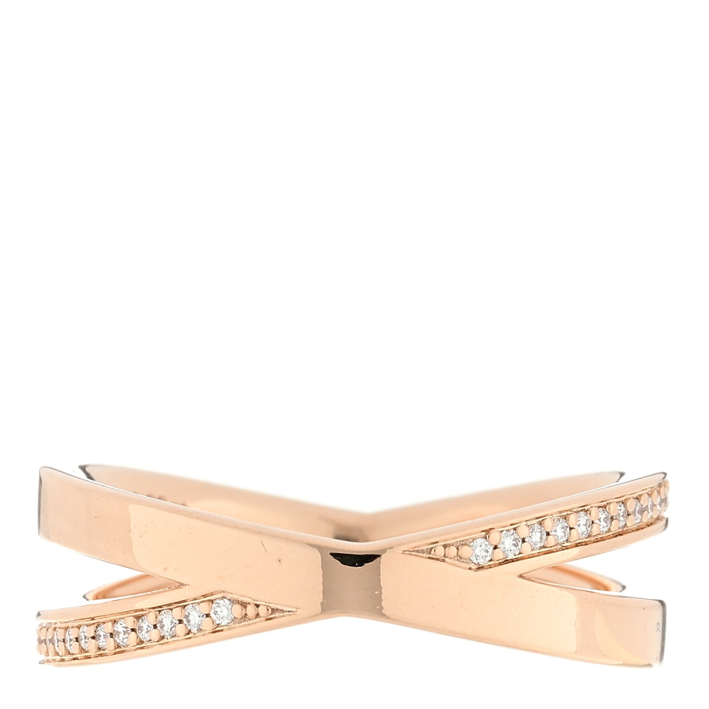 18K Rose Gold Diamond Atlas X Narrow Ring 52 6
