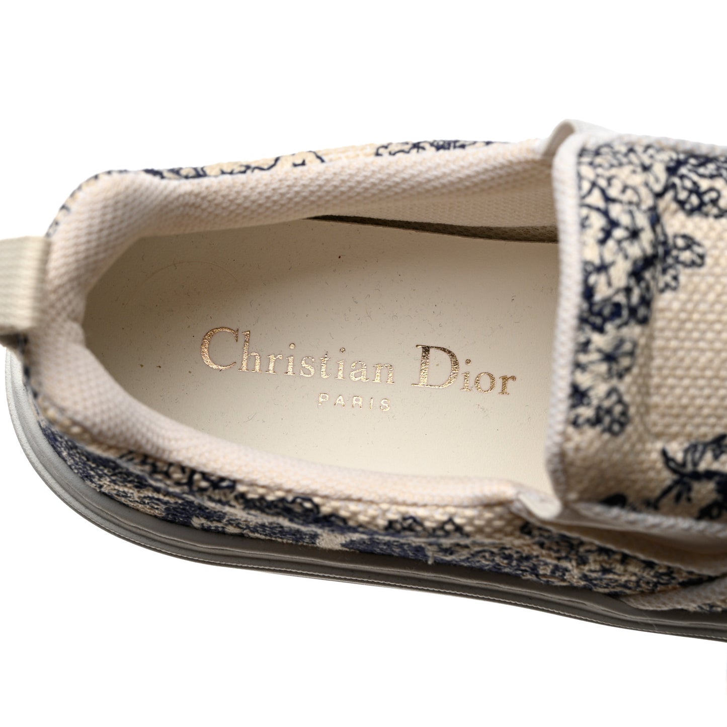 Dioriviera Toile De Jouy Womens Solar Slip On Sneakers 37.5 Blue