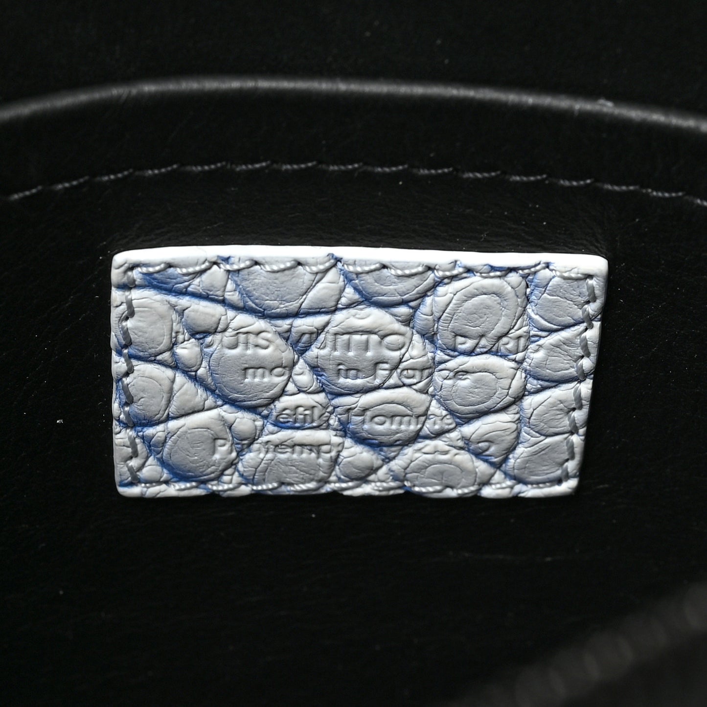 Crocodile Niloticus City Keepall Mat Meringue White Blue