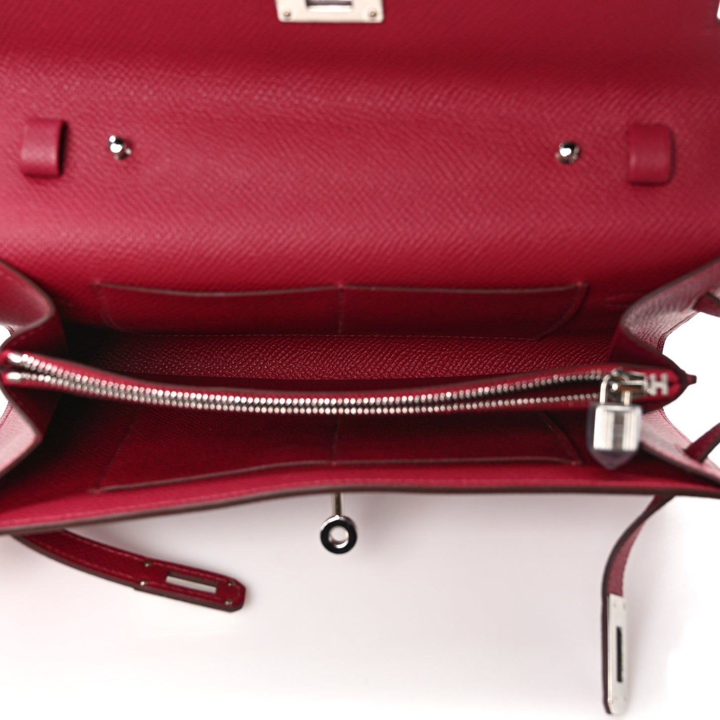 Epsom Kelly Wallet To Go Rouge Grenat