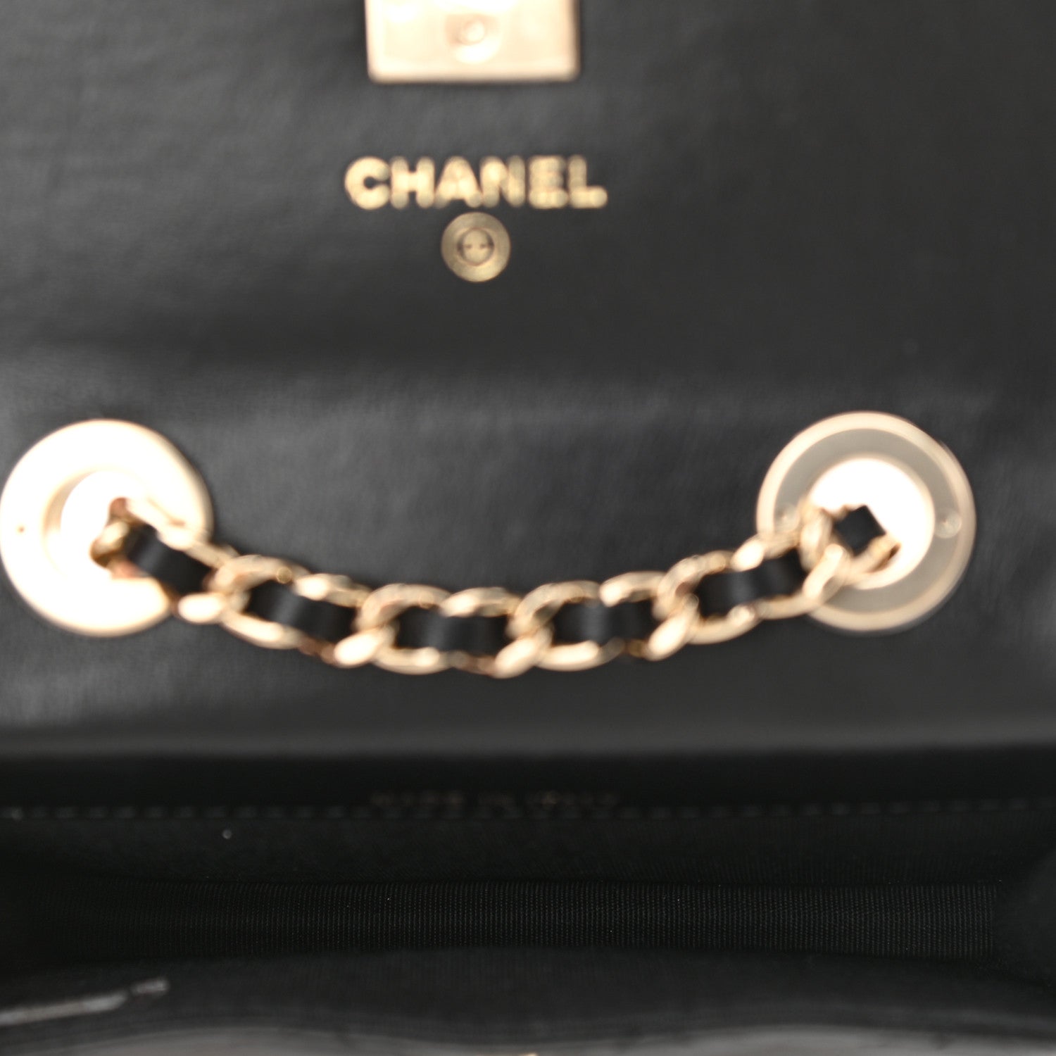 Chanel Lambskin Quilted Trendy CC Card Holder On Chain Black 4 of 11