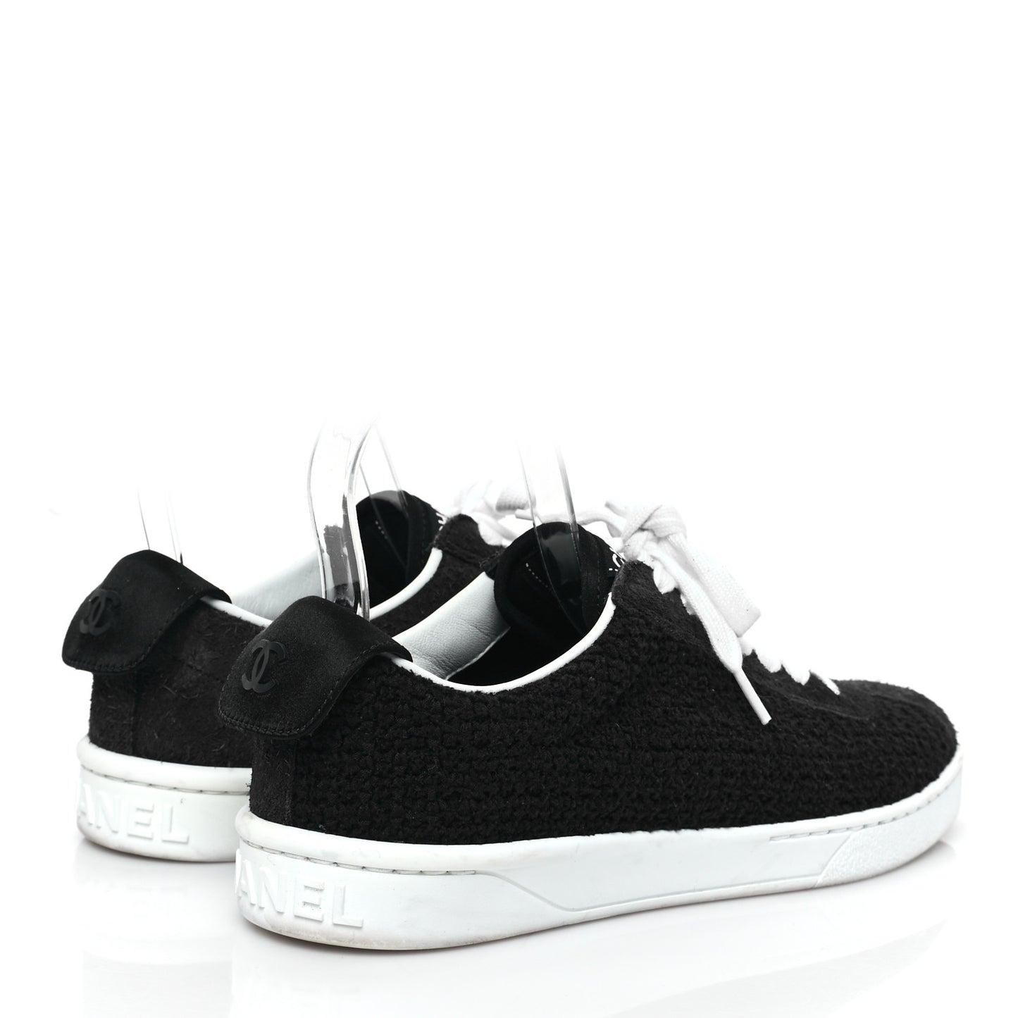 Tweed Suede Womens Sneakers 36.5 Navy