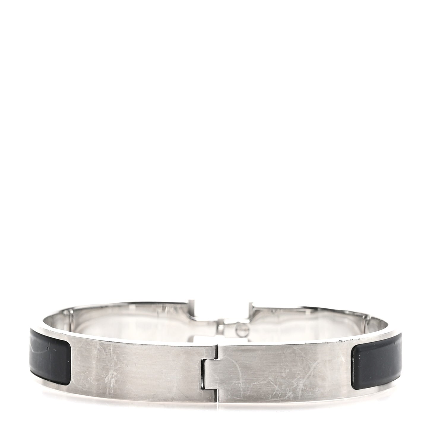 Matte Enamel Narrow Clic Clac HH Bracelet GM Black