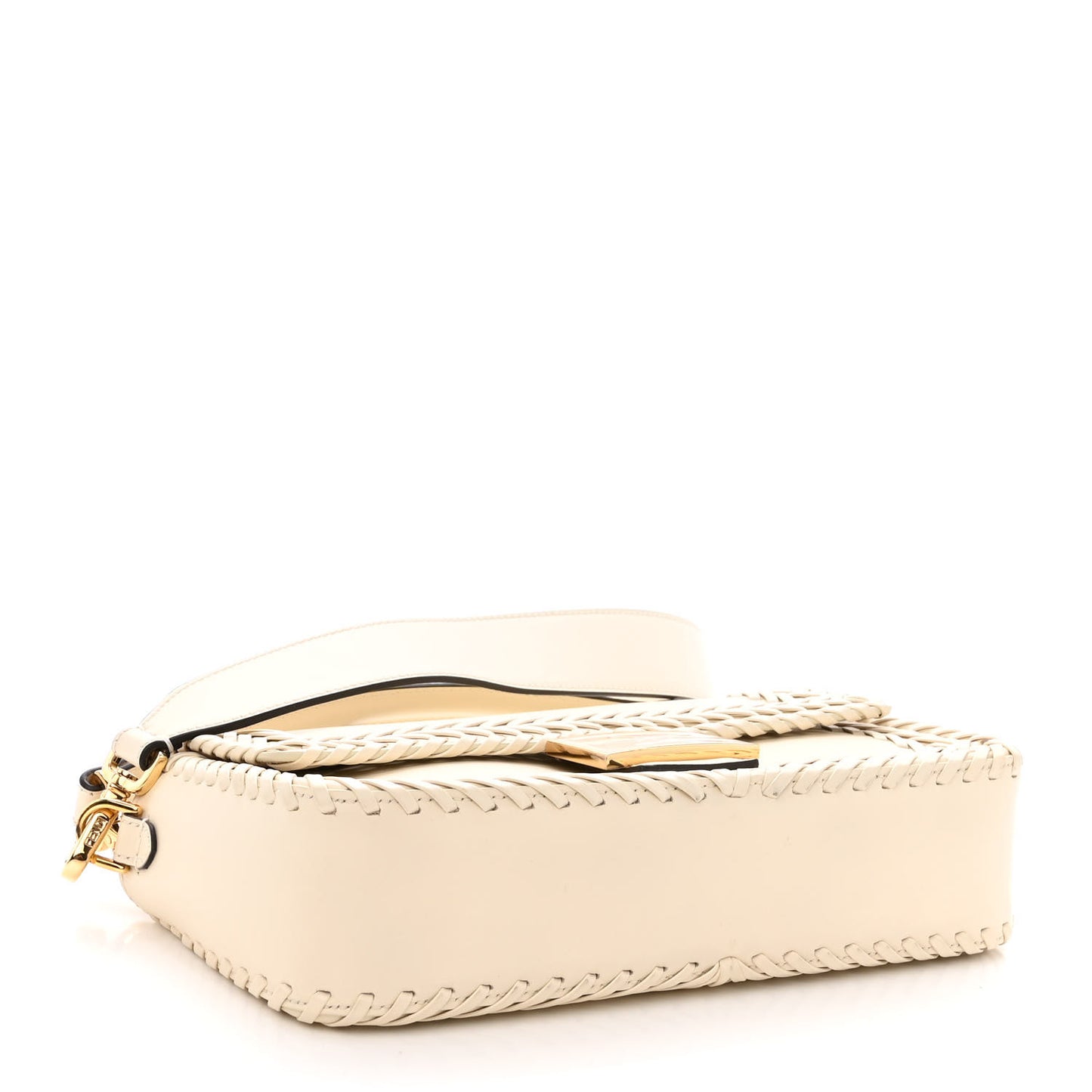 Vitello King Ceylon Woven Baguette White Ice