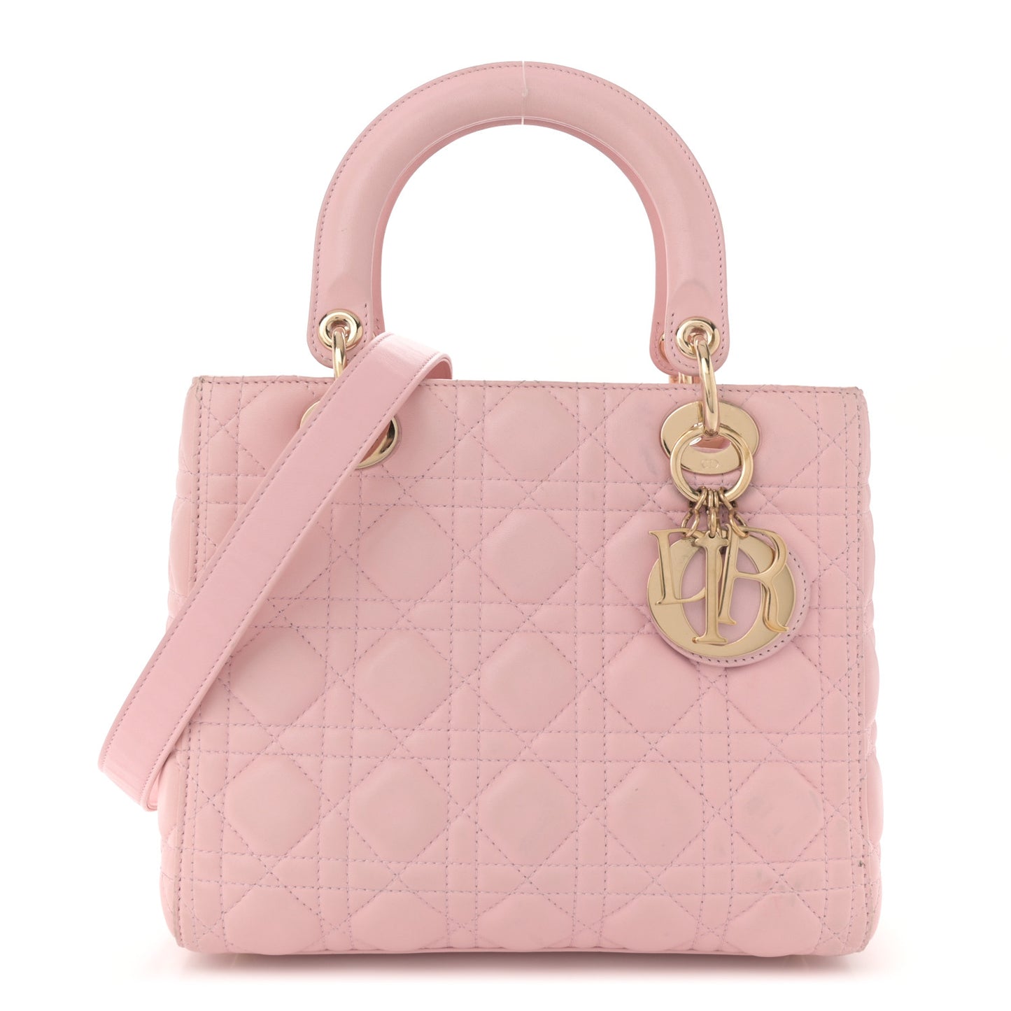 Lambskin Cannage Medium Lady Dior Light Pink