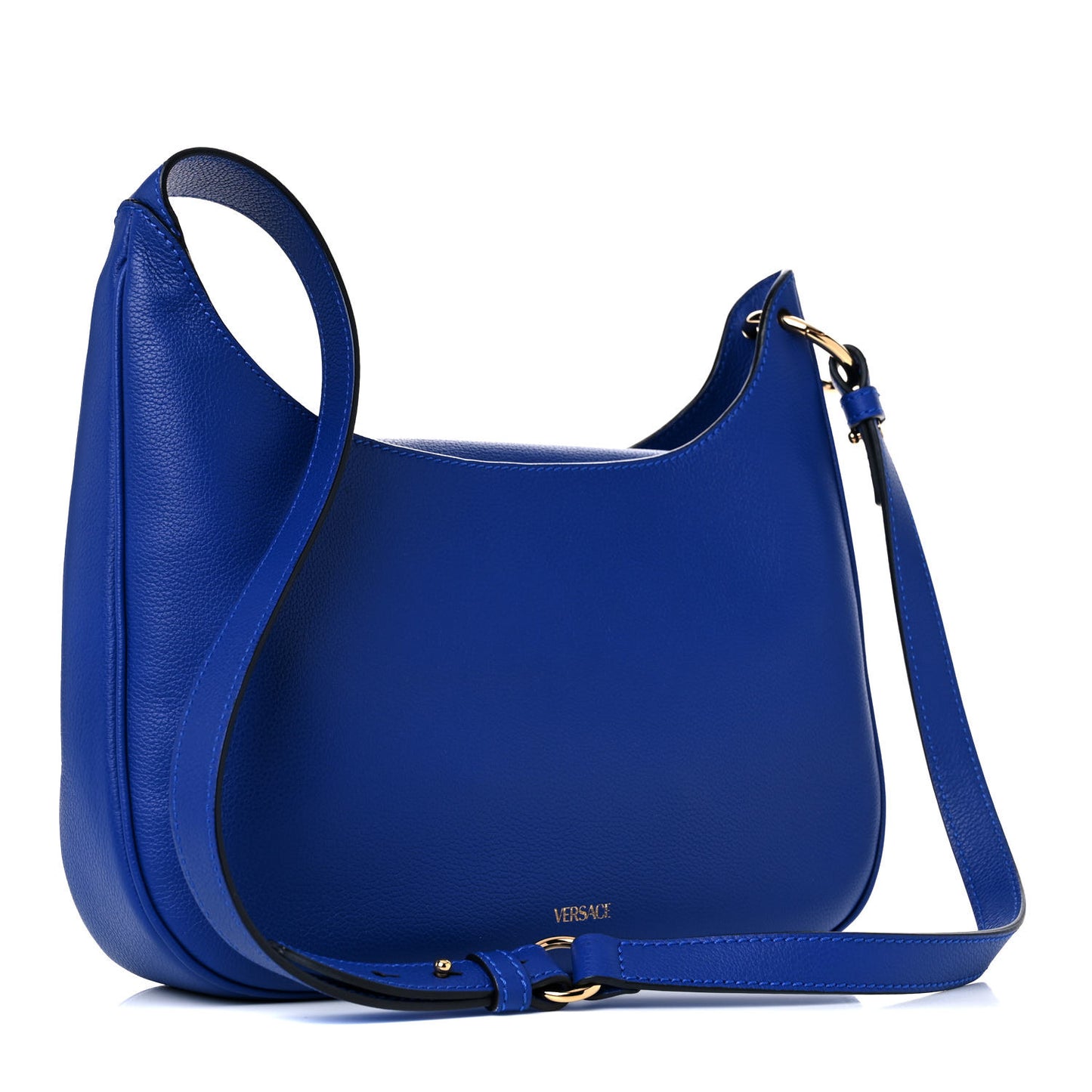 Grained Calfskin La Medusa Shoulder Bag Lapis