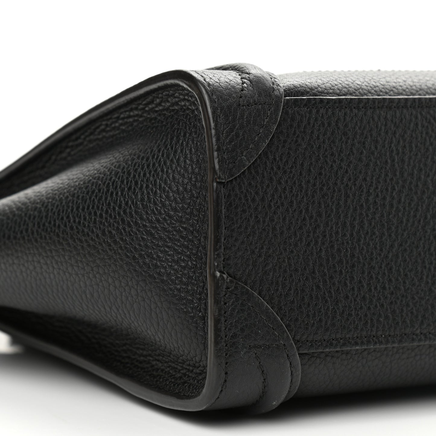 Drummed Calfskin Nano Luggage Black