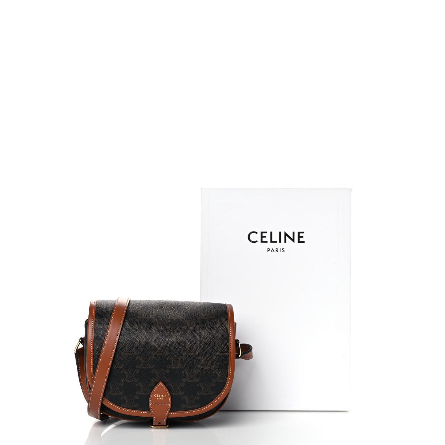Triomphe Canvas Medium Folco Bag Tan