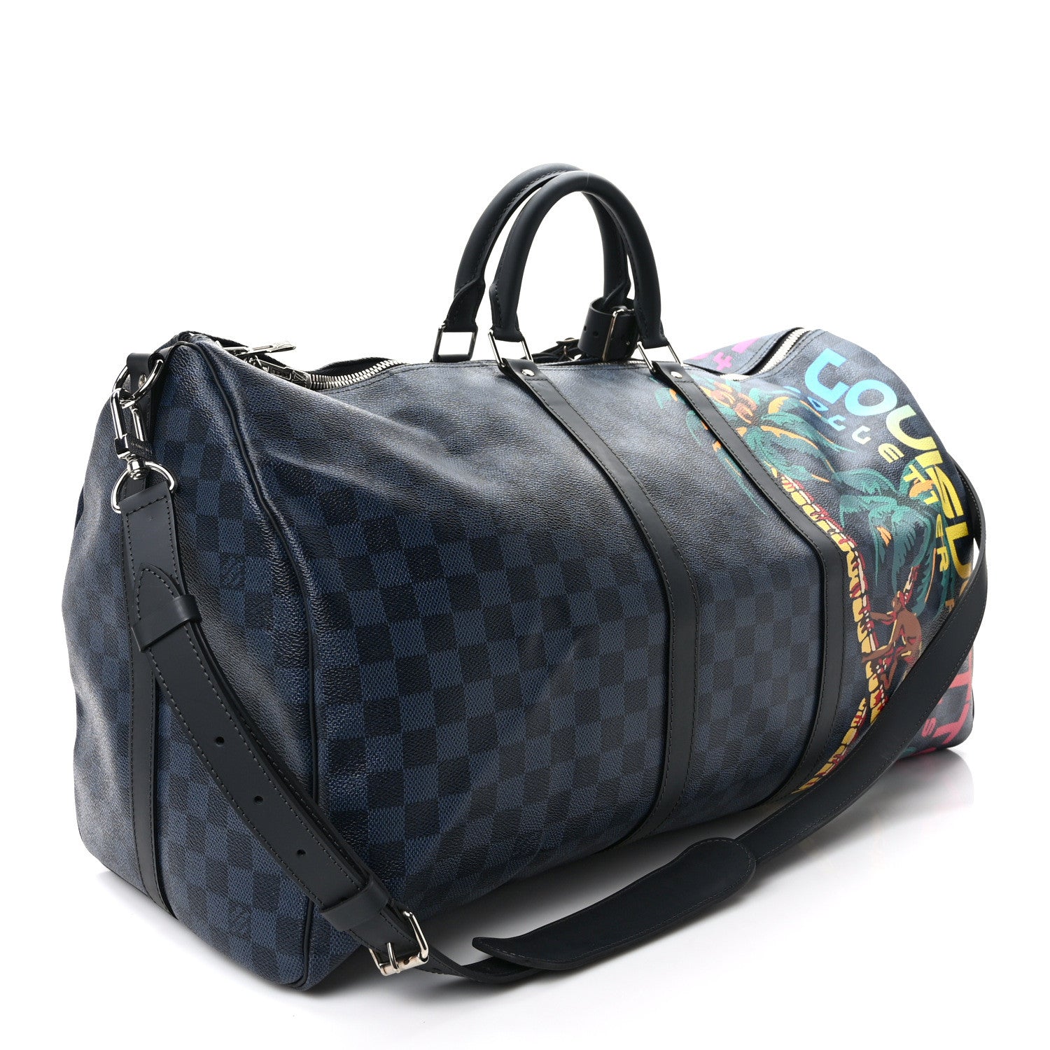 Louis Vuitton Damier Cobalt Jungle Keepall Bandouliere 55 2 of 8