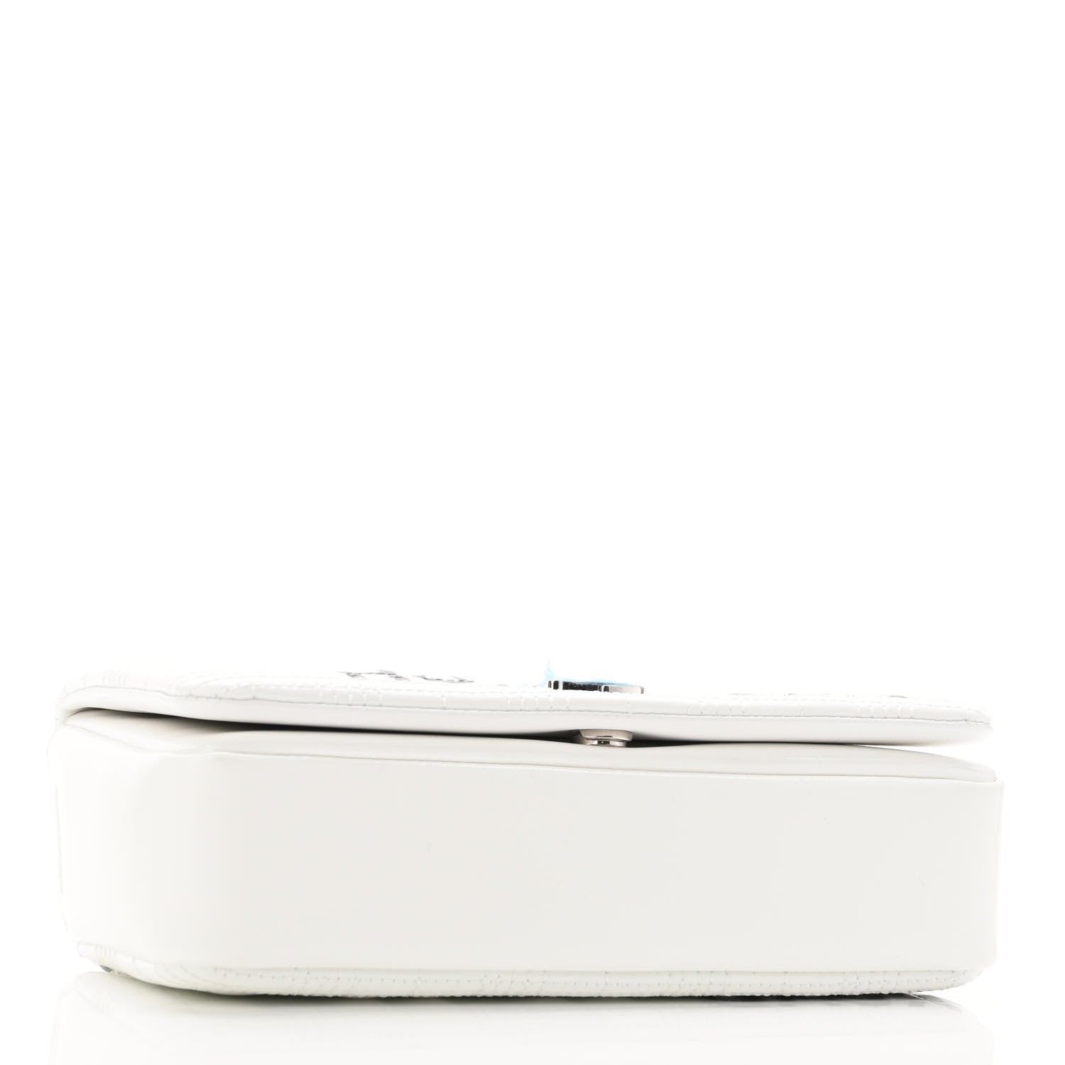 Burberry Patent Quilted Horseferry Print Small Lola Bag White 4 of 8