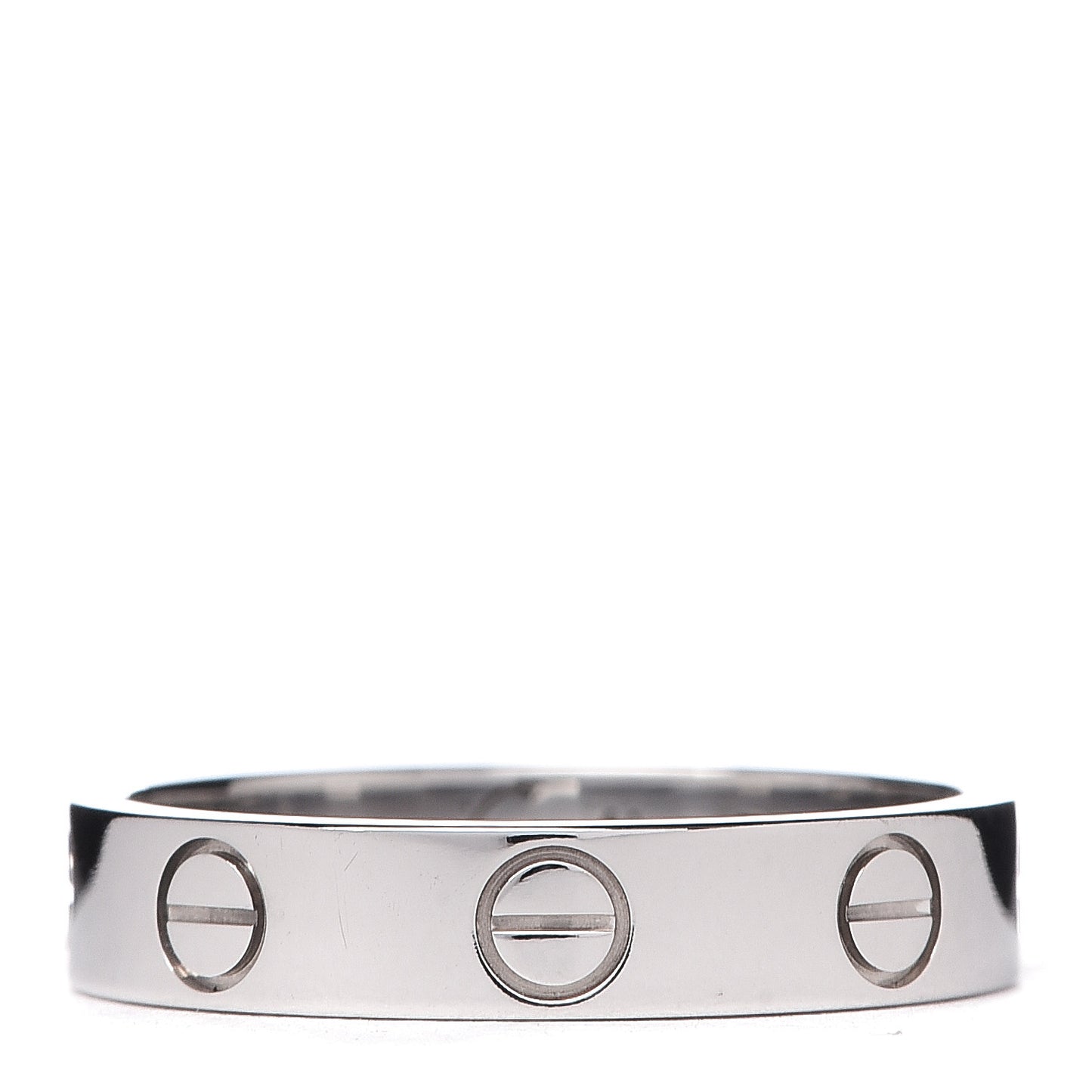 18K White Gold 3.5mm LOVE Wedding Band Ring 50 5.25