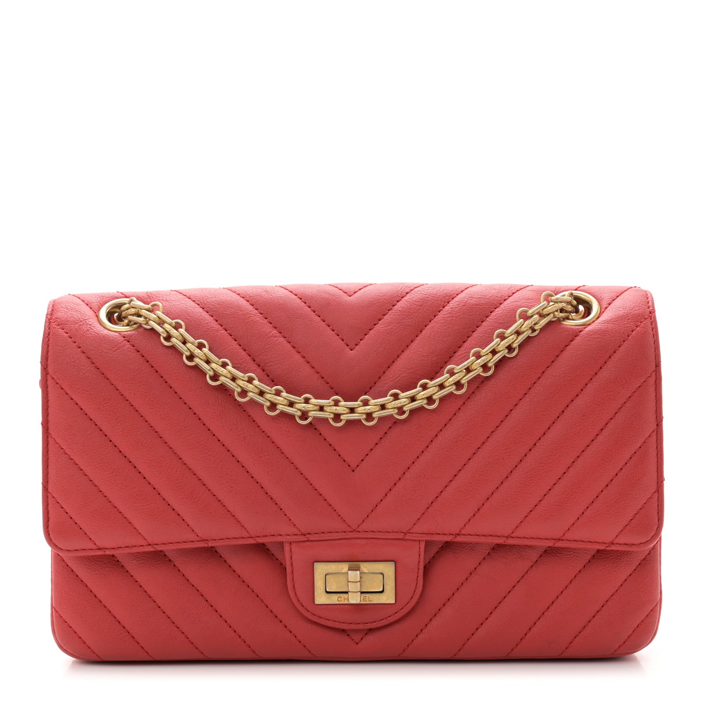 Sheepskin Chevron Quilted 2.55 Reissue 225 Flap Red