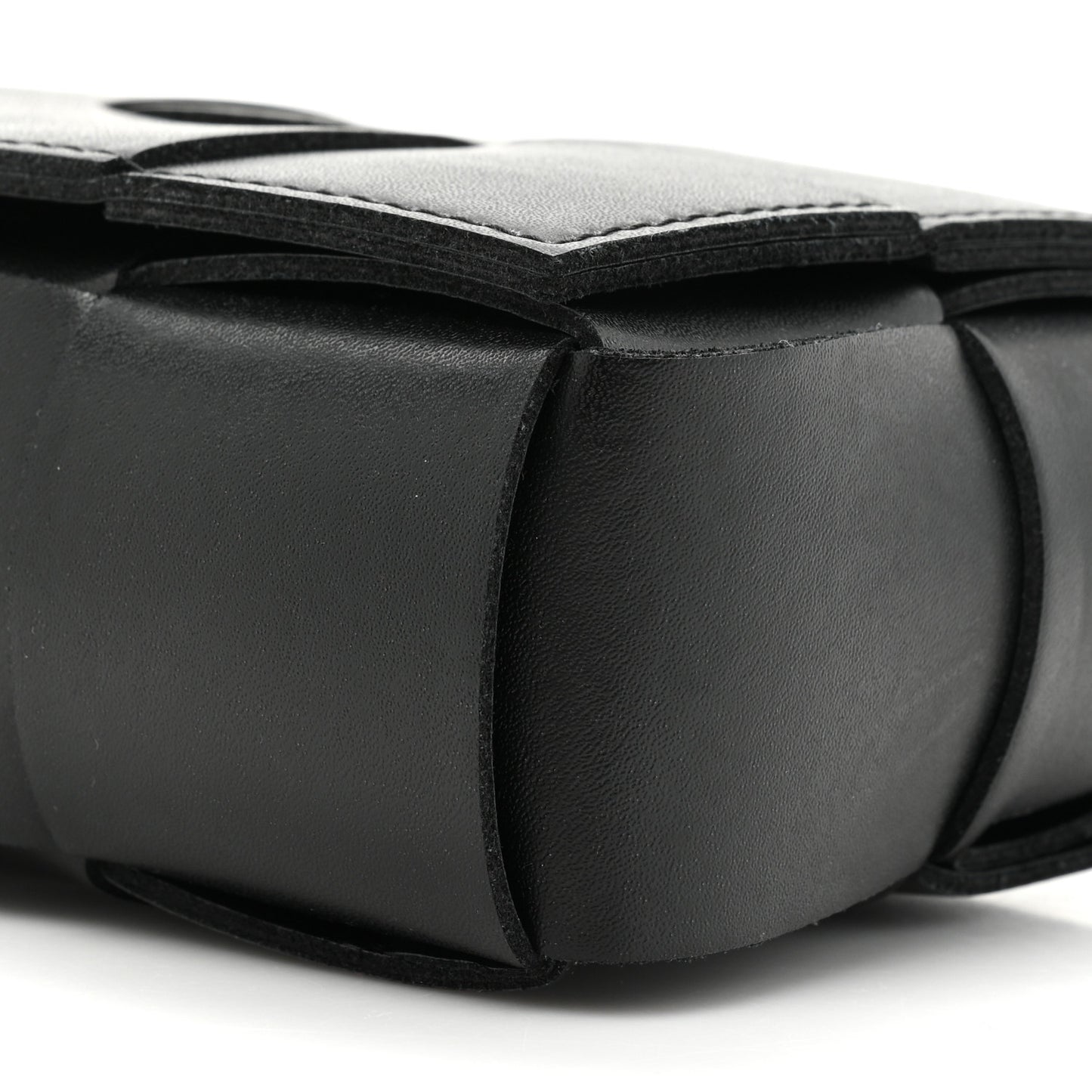Nappa Maxi Intreccio The Belt Cassette Bag Black