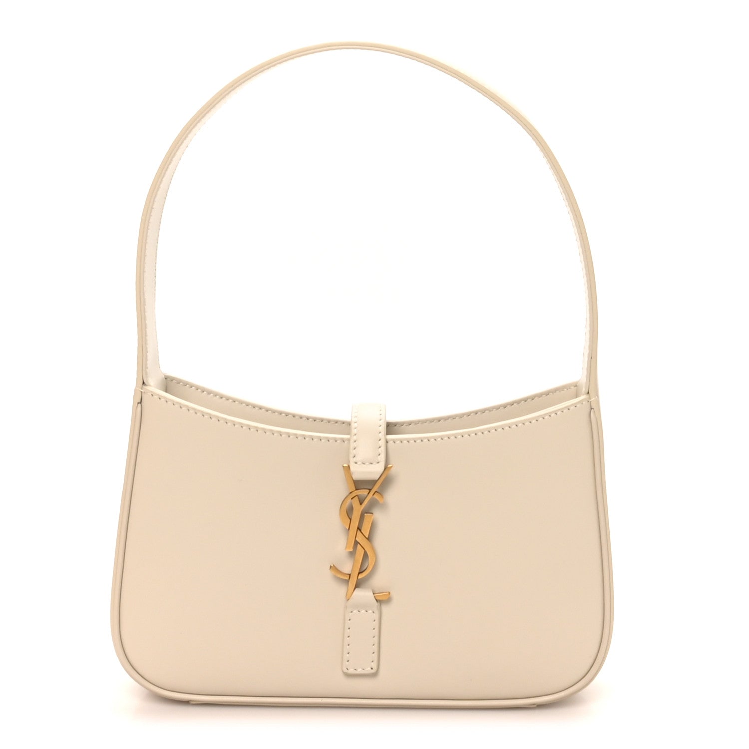 SAINT LAURENT ショルダーバッグ クリーム Saint Laurent Smooth Calfskin Le 5 A 7 Mini Hobo Crema Soft