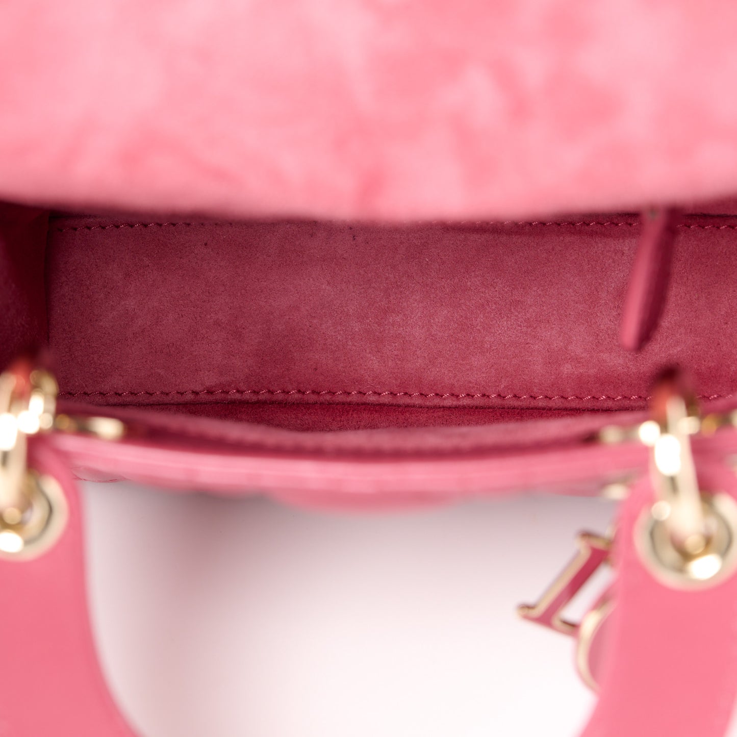 Lambskin Cannage Mini Lady Dior Pink