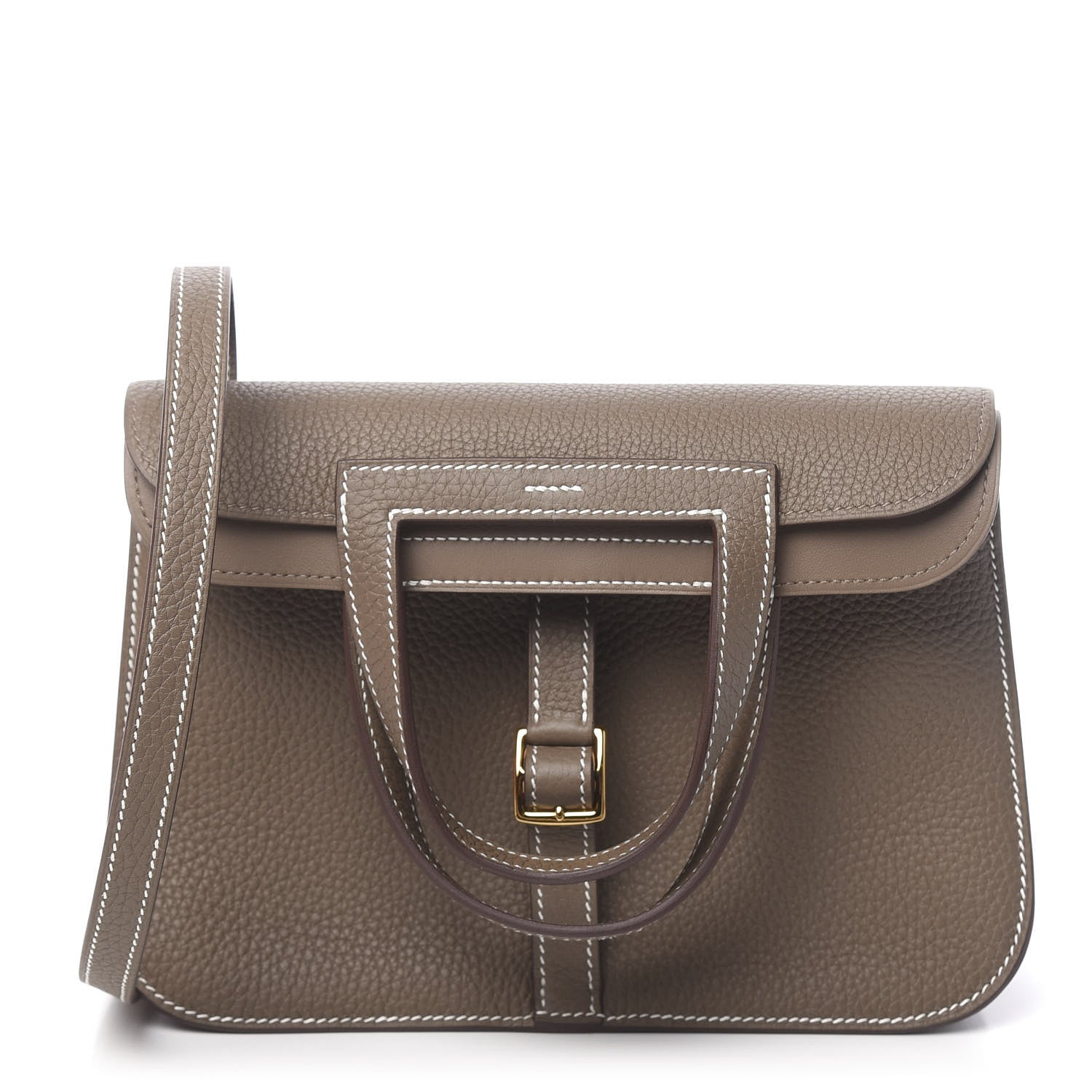 Hermes Taurillon Clemence Halzan 25 Etoupe 611483 – FASHIONPHILE
