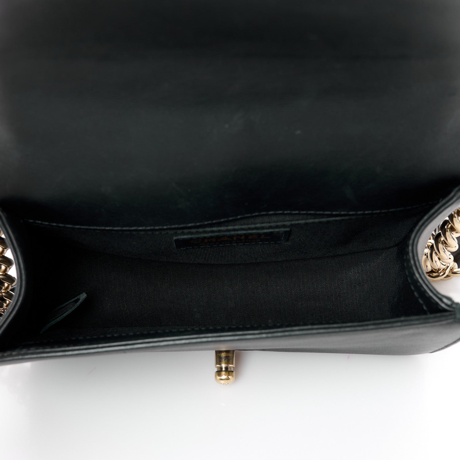 Chanel Lambskin Chevron Quilted Small Boy Flap Black 5 of 10