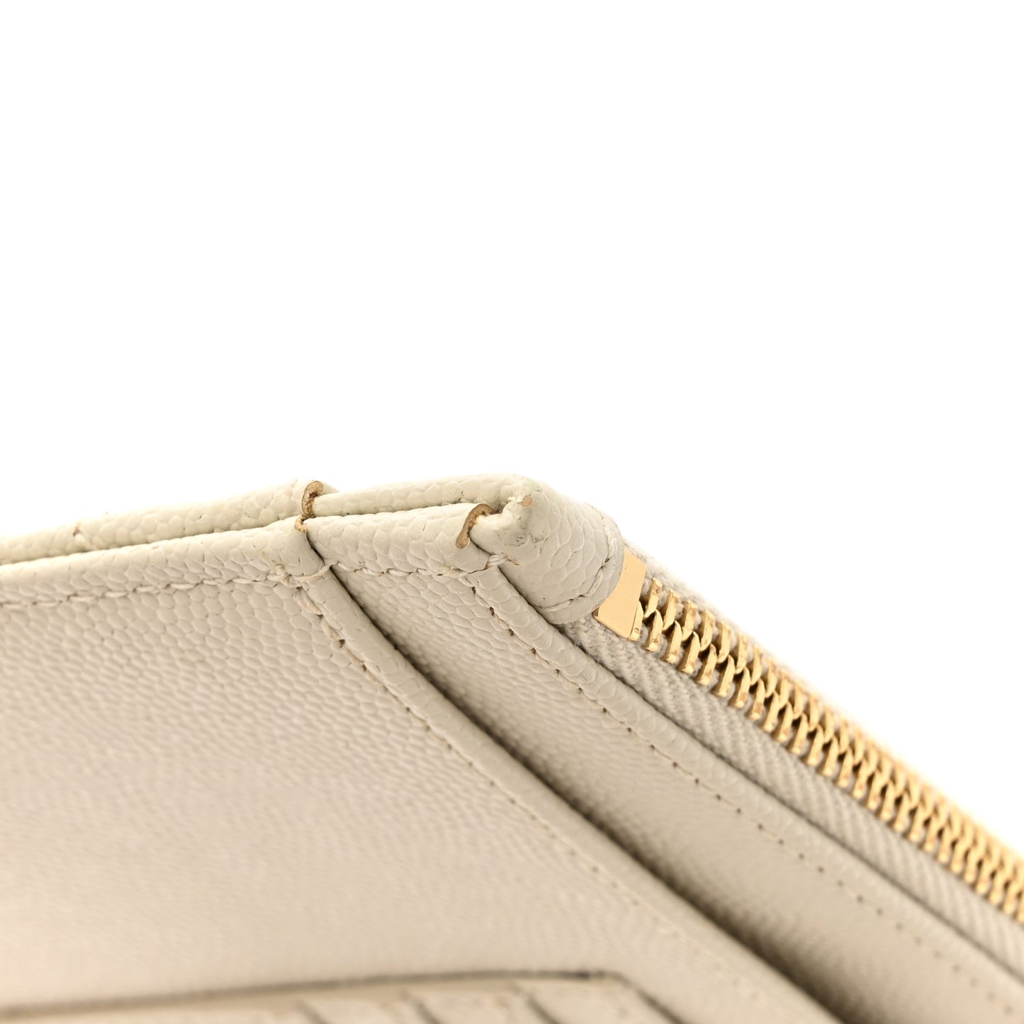 Grain De Poudre Chevron Monogram Large Bill Pouch Blanc Vintage