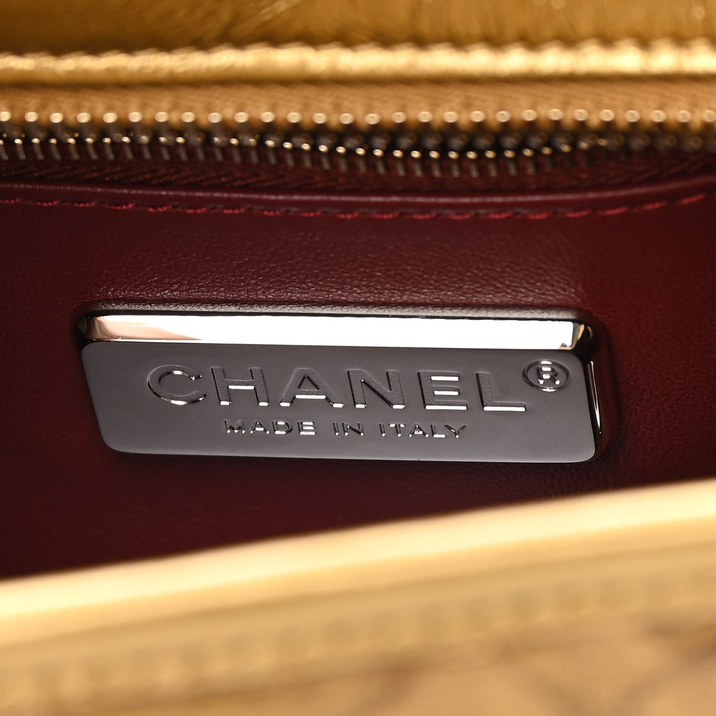 Metallic Snakeskin Small Gabrielle Hobo Gold