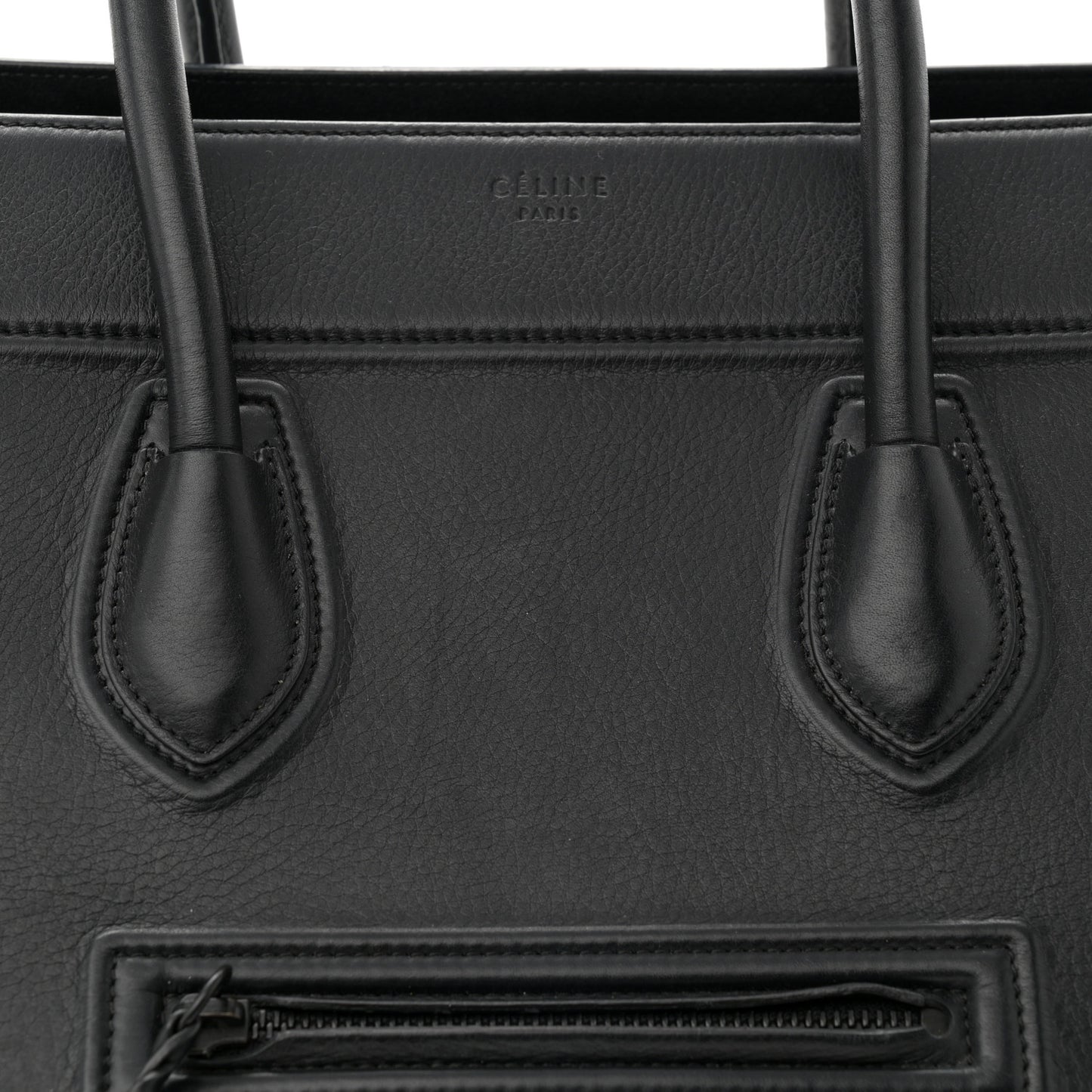 Supple Calfskin Medium Phantom Luggage Black