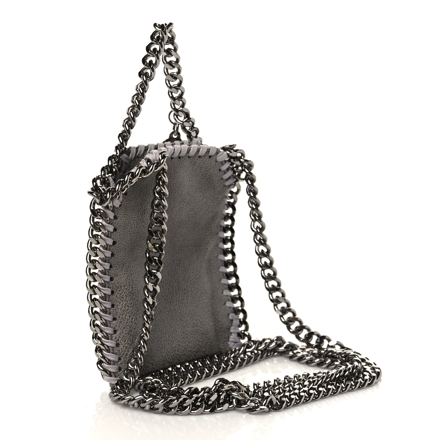 Stella McCartney Shaggy Deer Micro Falabella Tote Grey 3 of 6