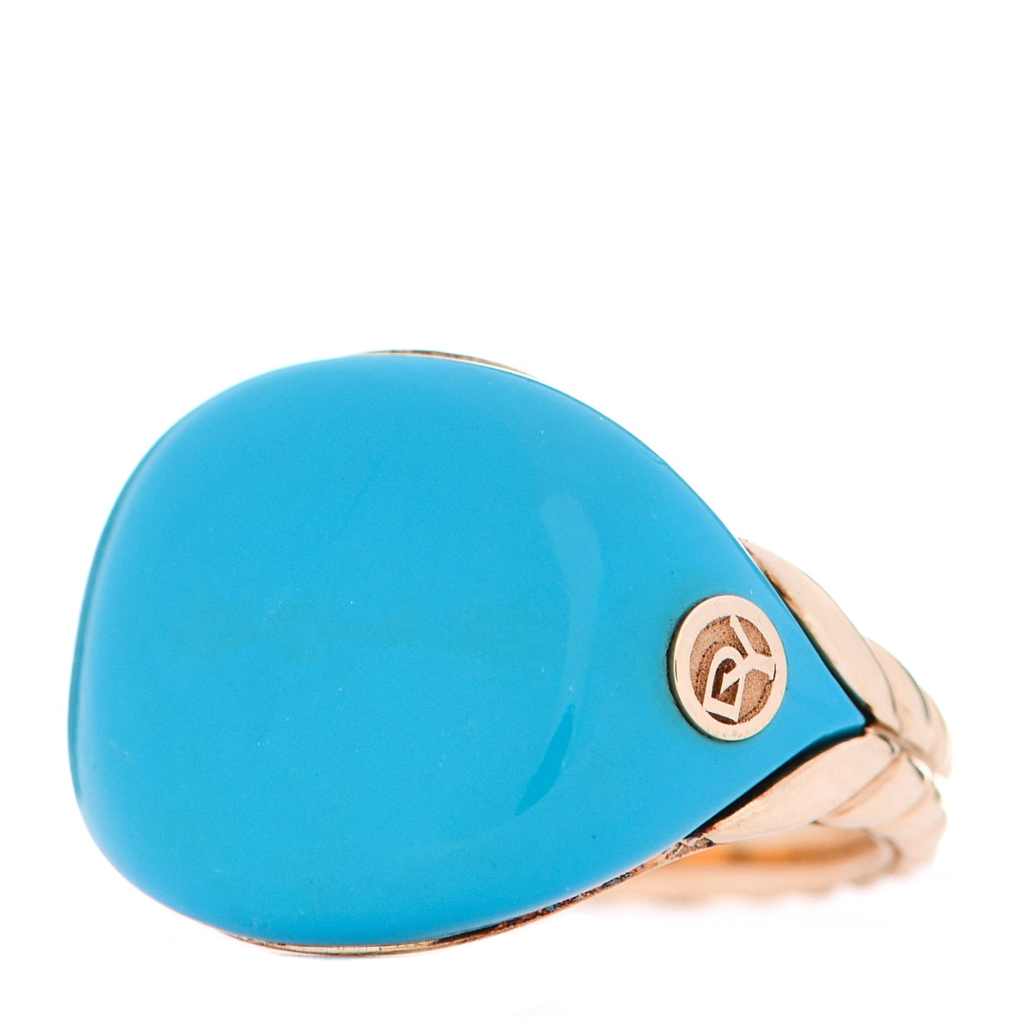 18K Yellow Gold Bubblegum Pinky Peppermint Scented Ring 49 5