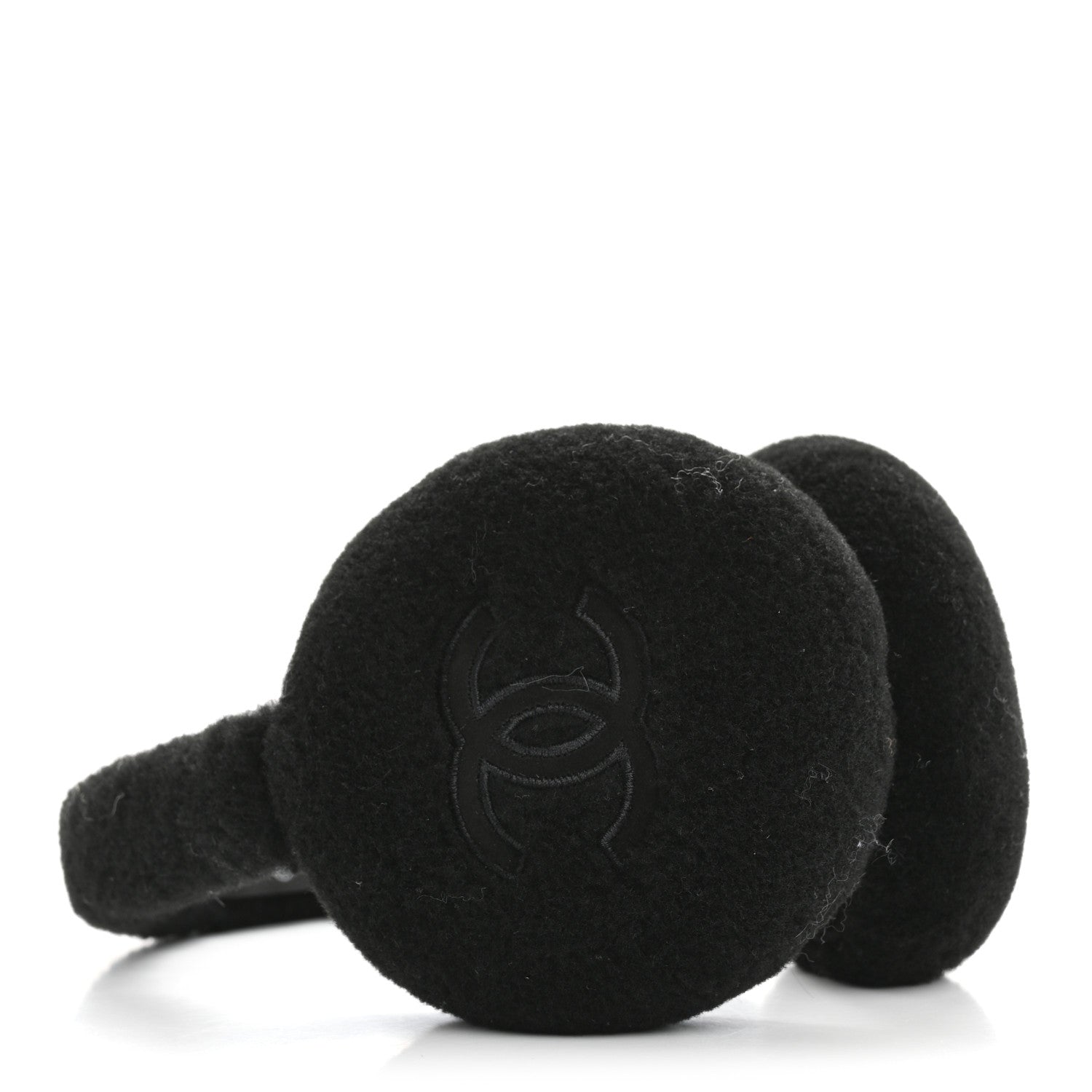 Chanel Shearling CC Ear Muffs Black 4 of 5