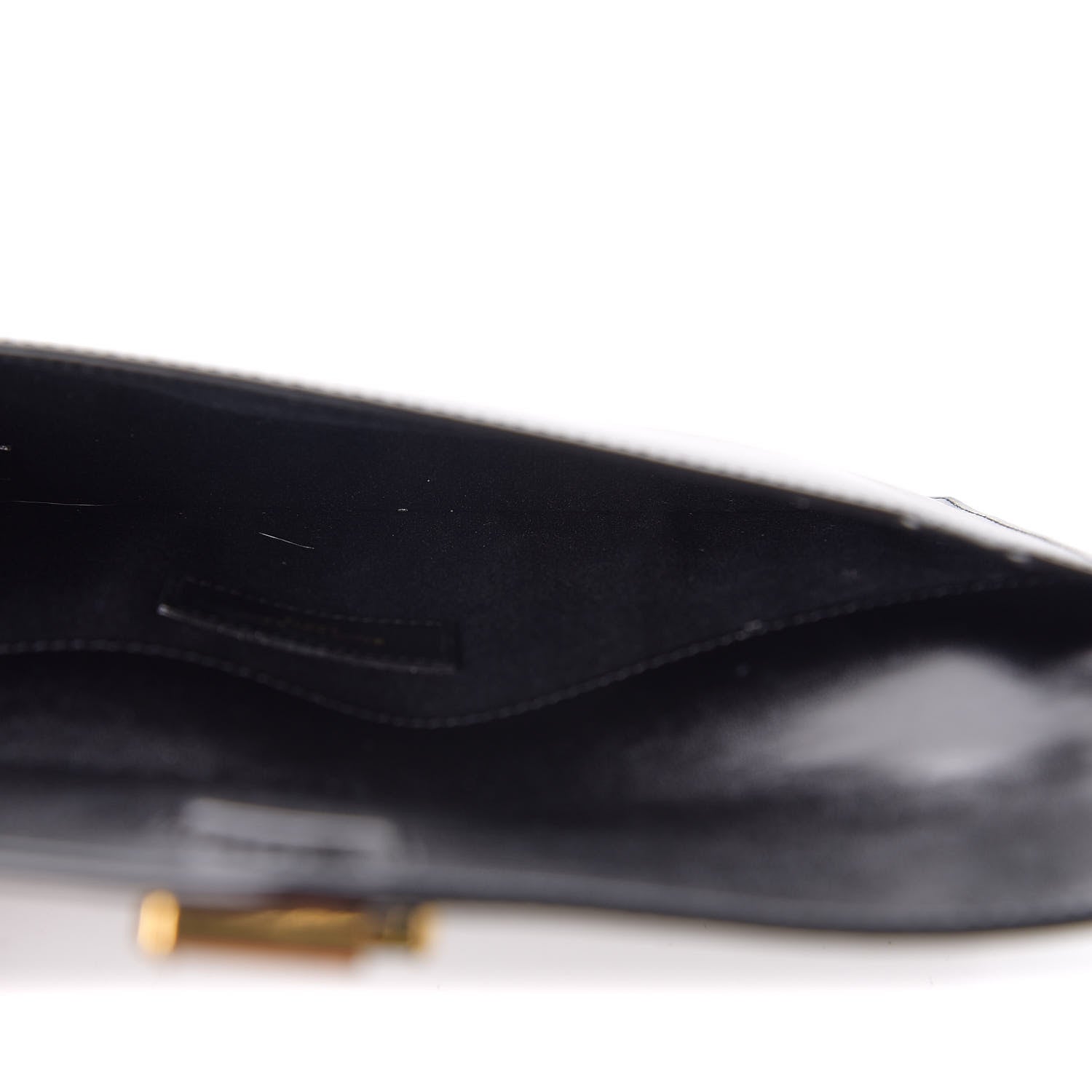 Saint Laurent Smooth Shiny Calfskin Monogram Uptown Pouch Black 4 of 10