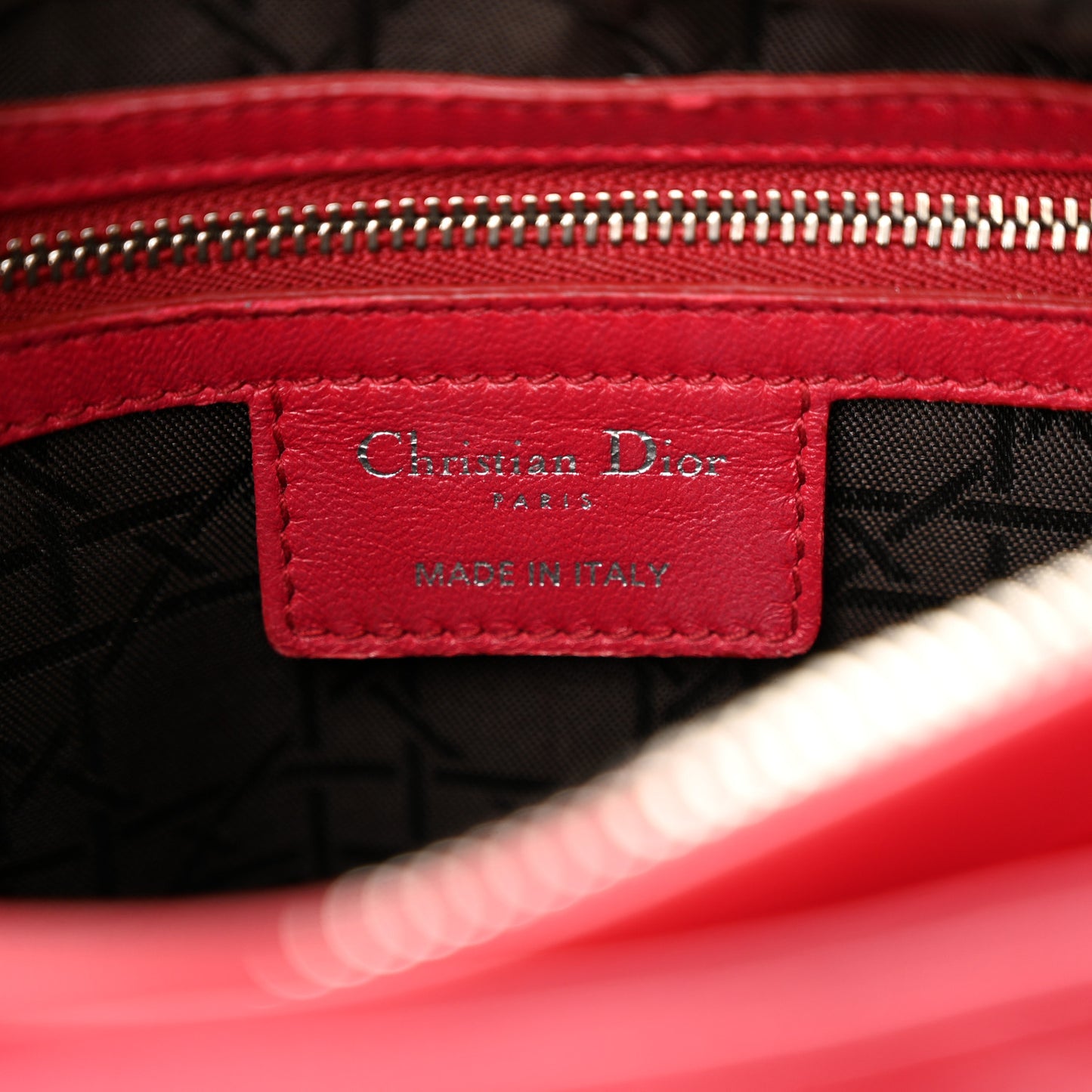 Lambskin Cannage Medium Lady Dior Dark Pink