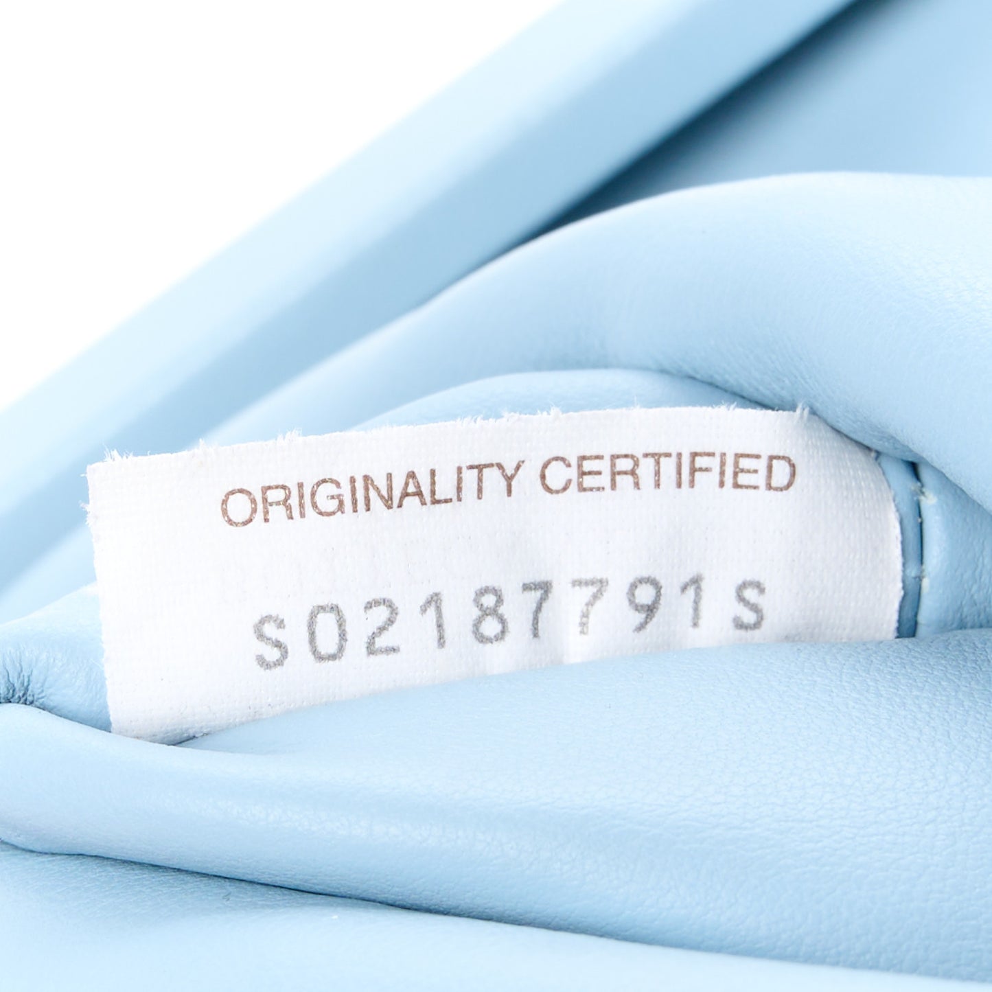 Lambskin BV Trine Clutch Ice