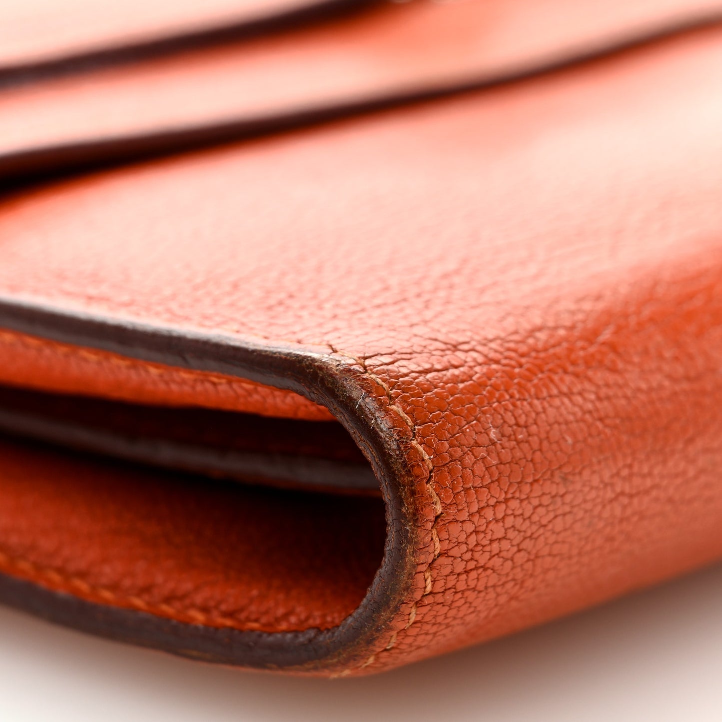 Chevre Mysore Kelly Longue Wallet Orange